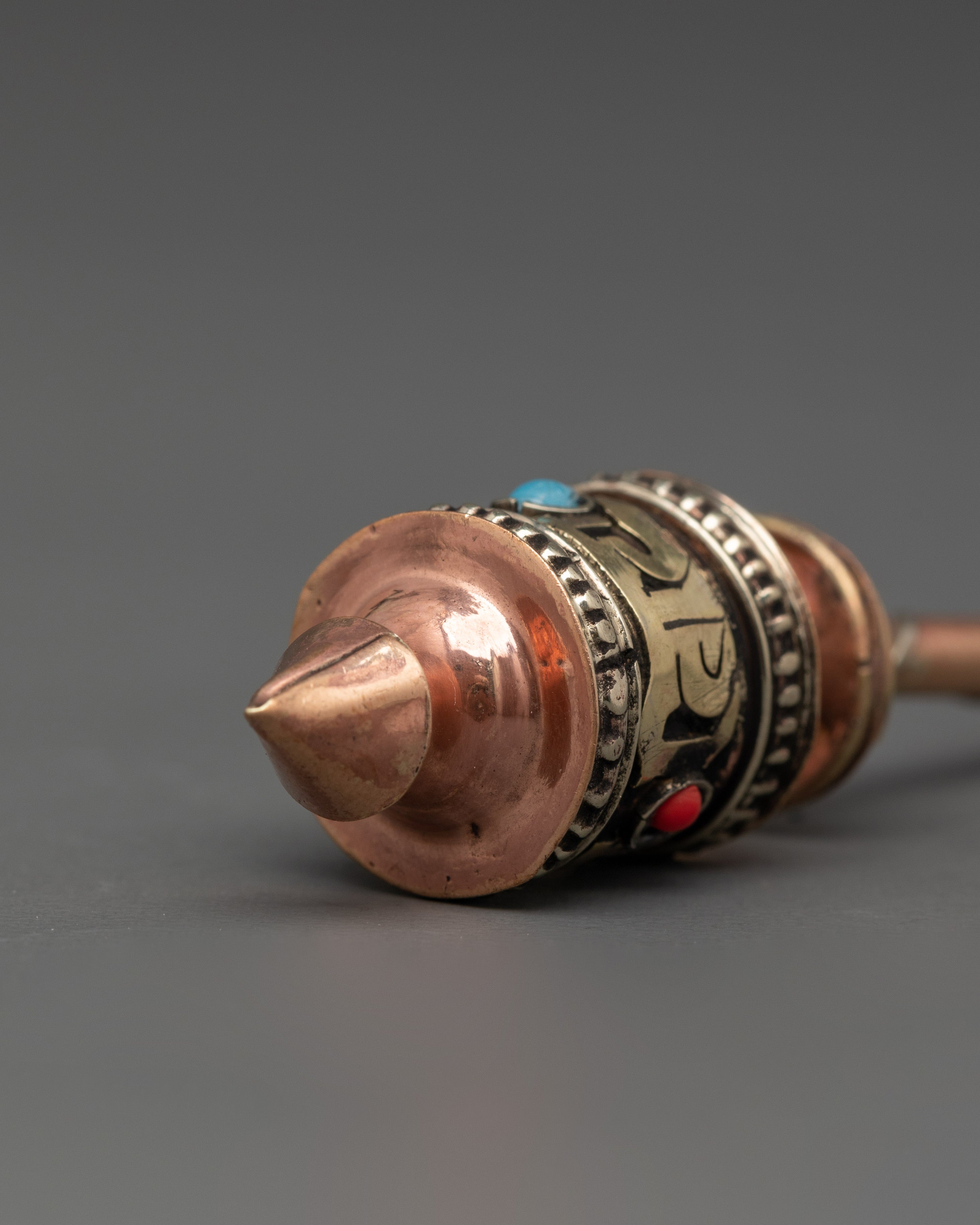 Copper and Brass Sacred Prayer Wheel | Mantra Meditation & Mindfulness Tool