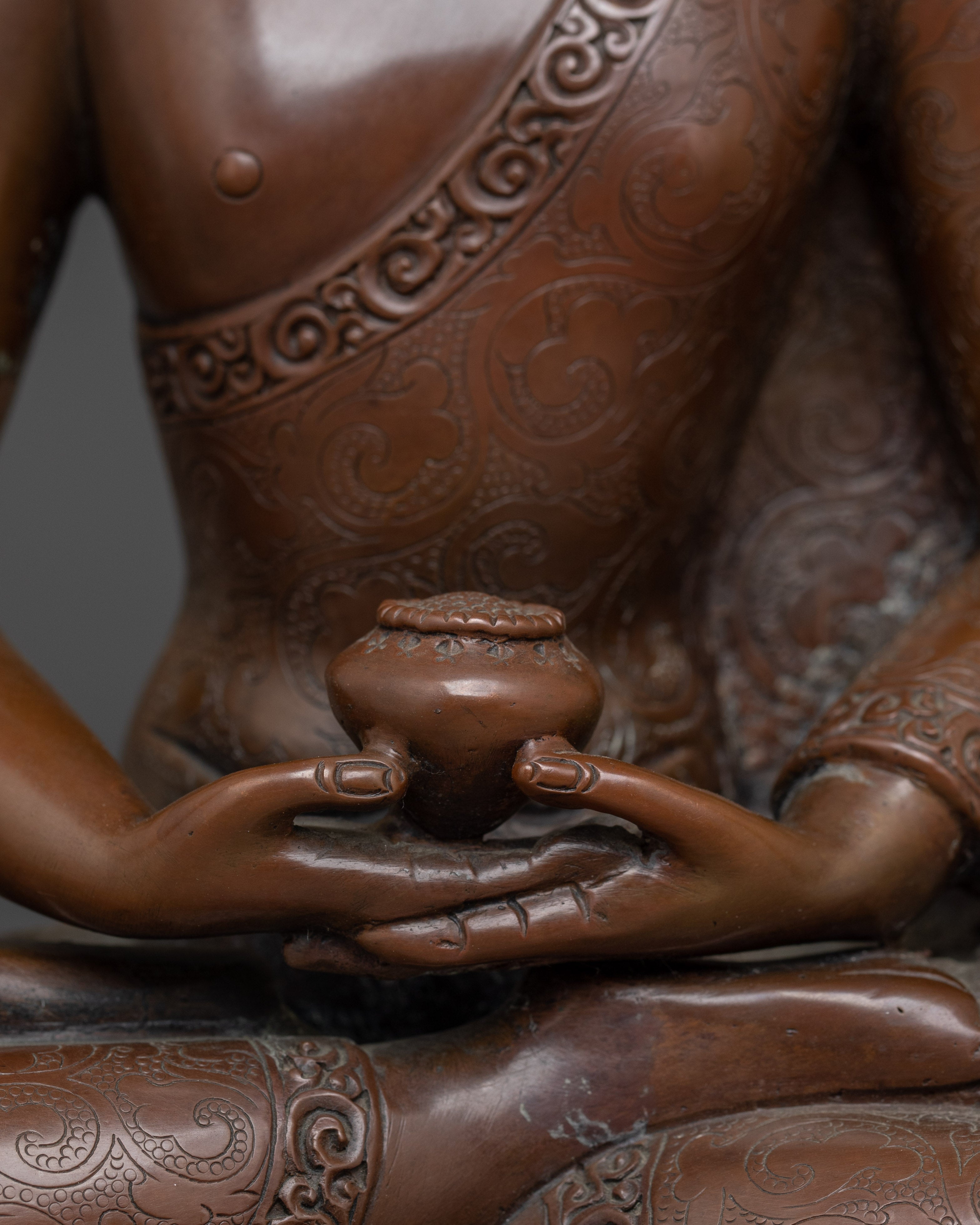 Himalayan Oxidized Amitabha Buddha Statue | Buddhist Spiritual Decor
