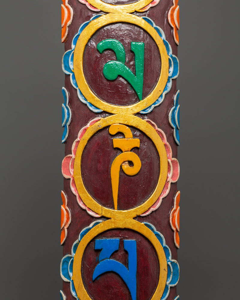 Wooden Mantra Decor | Sacred Spiritual Wall Art