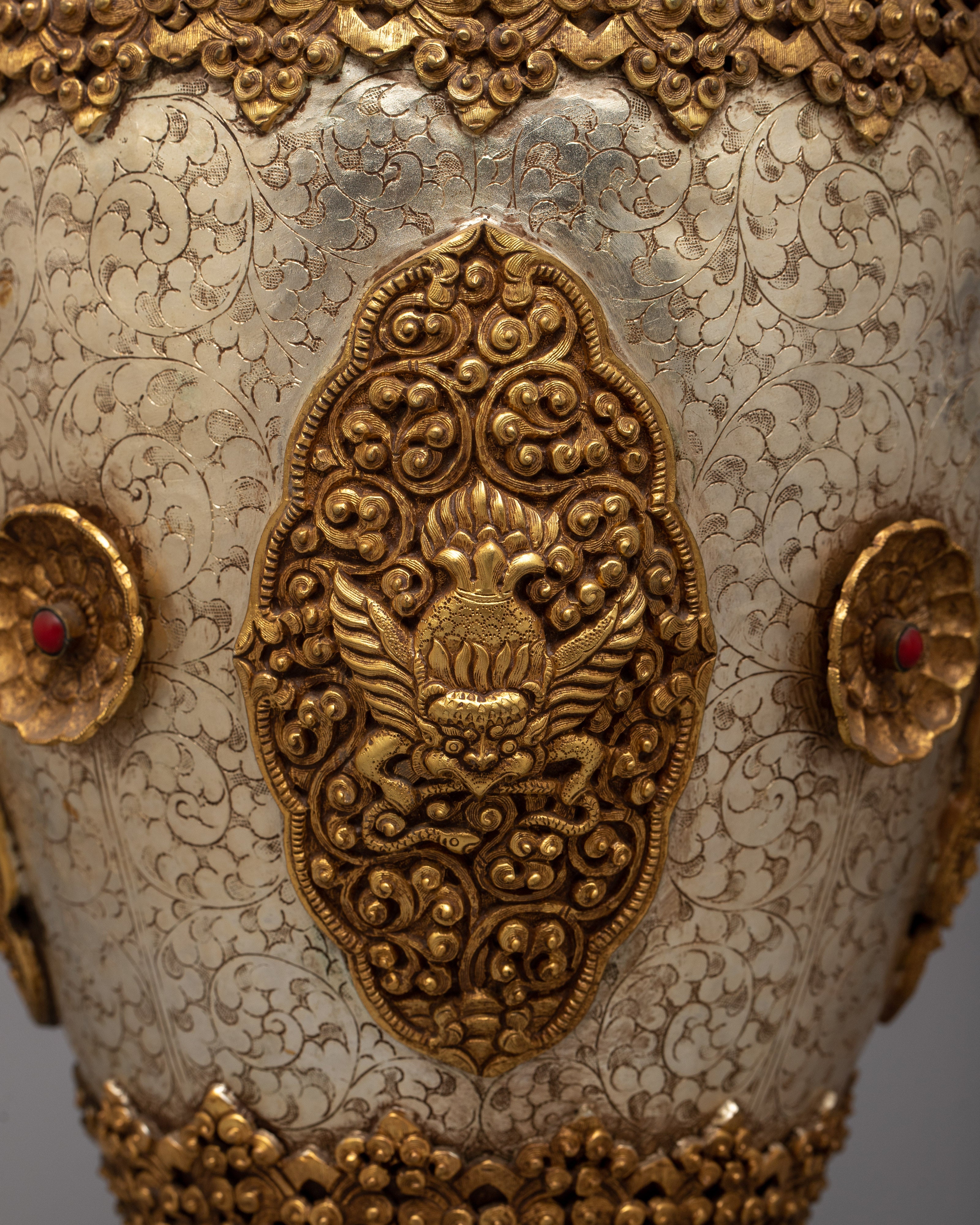 Large Buddhist Flower Vase Set | Elegant Decor for Spiritual Spaces