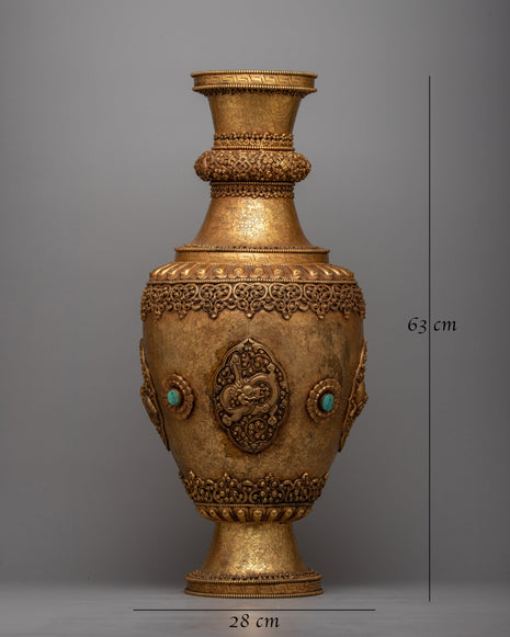 Auspicious Flower Vase Pair | Elevate Your Home with Spiritual Blessings