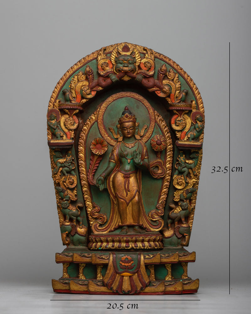 Turquoise Powder Green Tara Statue | Graceful Presence for Altars