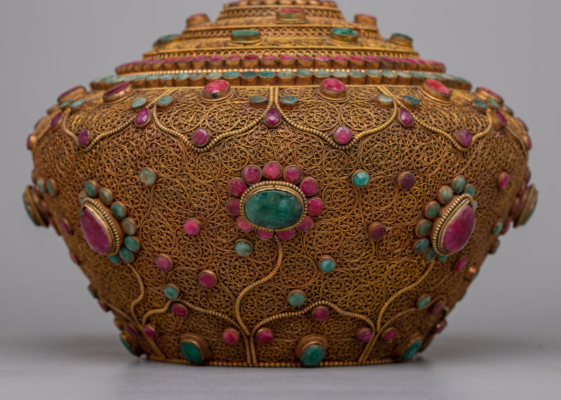 Tibetan Rice Bowl Pot |  Symbolizing Nourishment and Cultural Richness