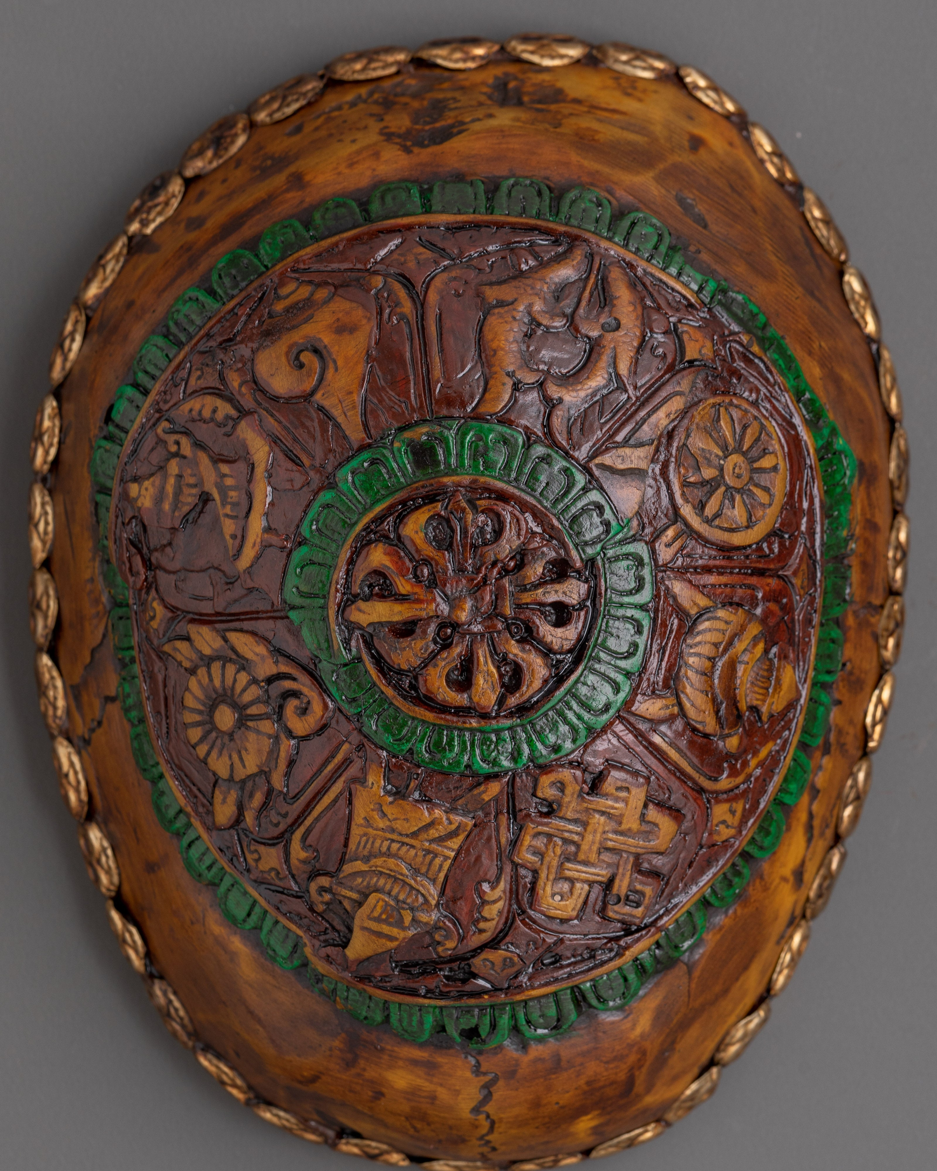 Handcrafted Kapala Ritual Bowl with Brass Stand | Skull Cup for Offering