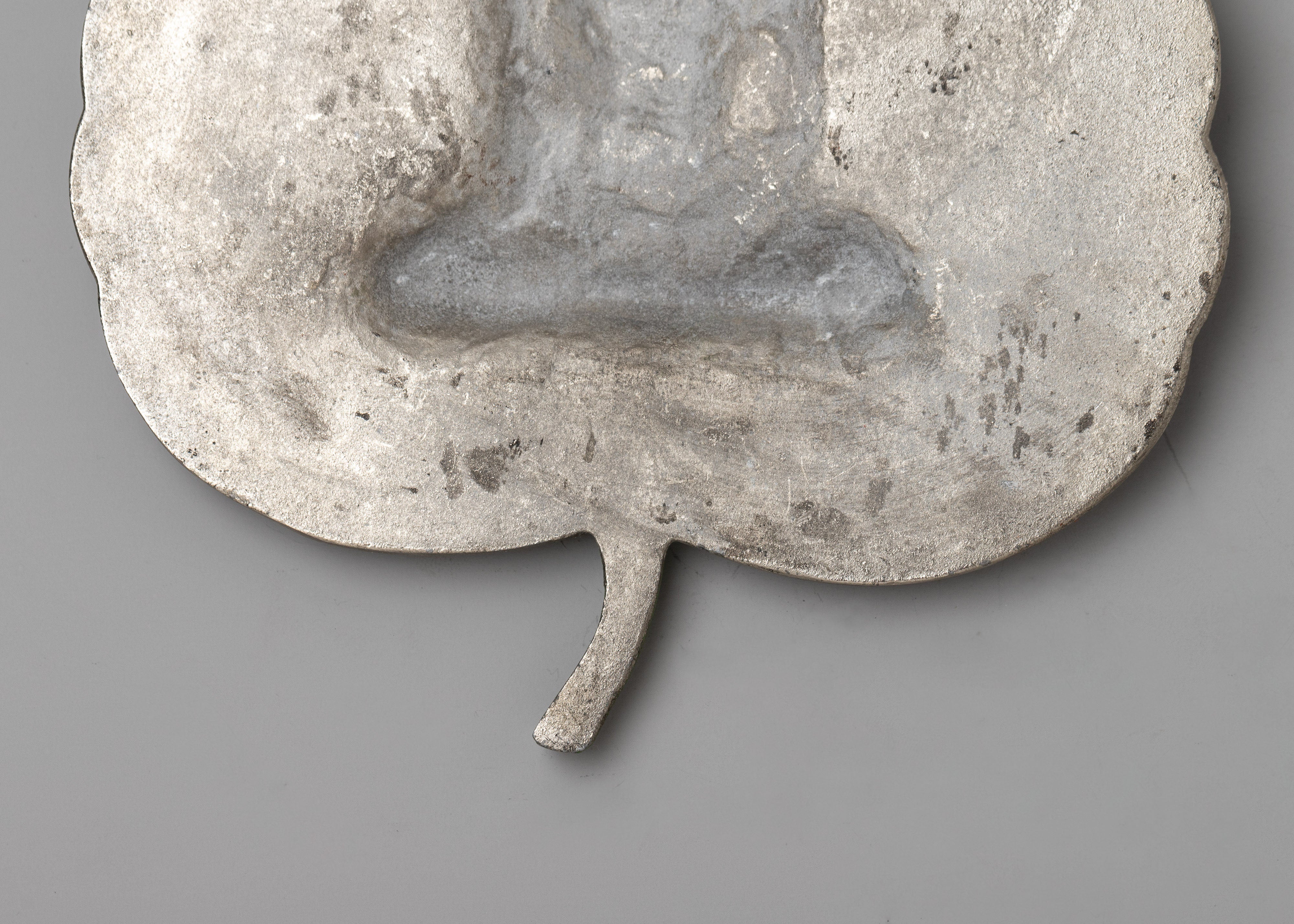 White Metal Buddha Leaf | Perfect for Décor and Meditation Spaces