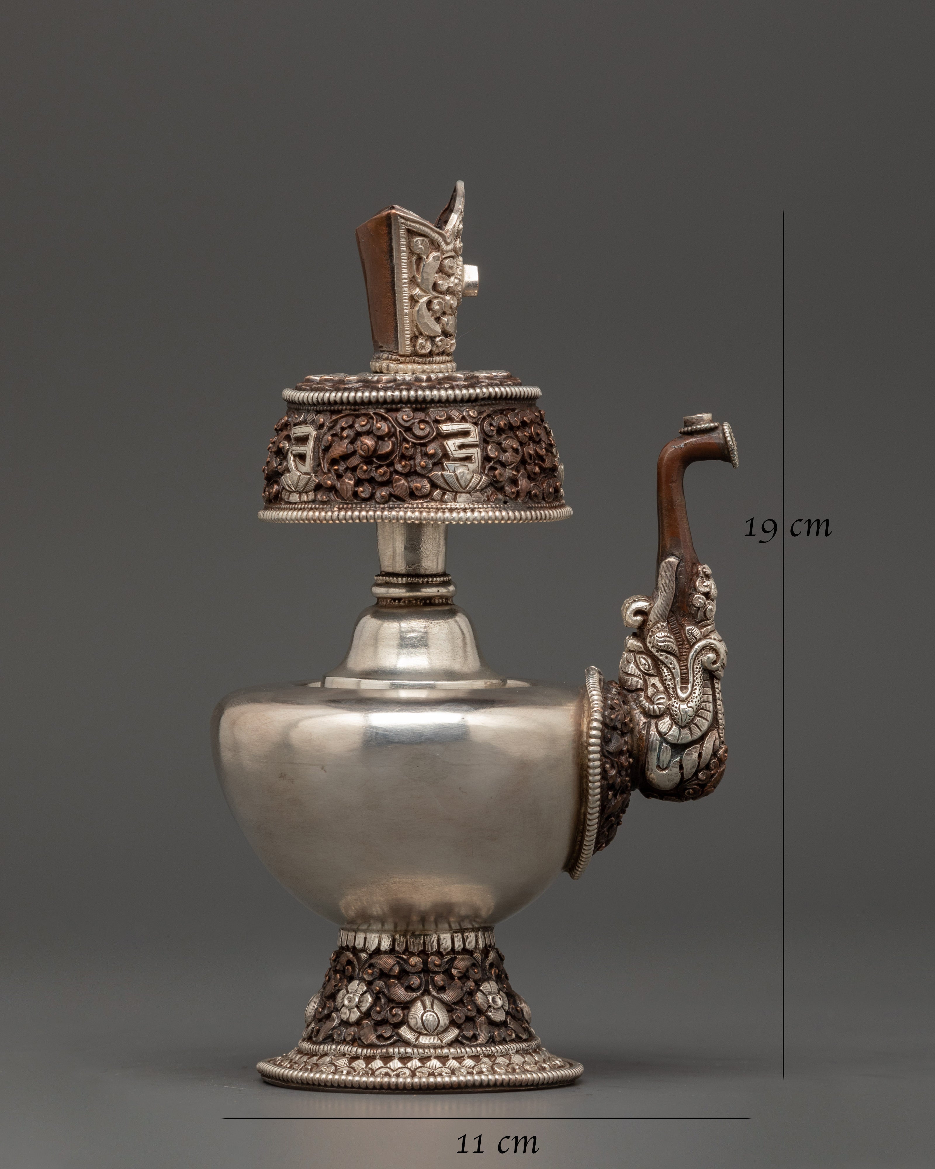 Oxidized Copper Water Vase Bhumba set |  Sacred Temple Decor