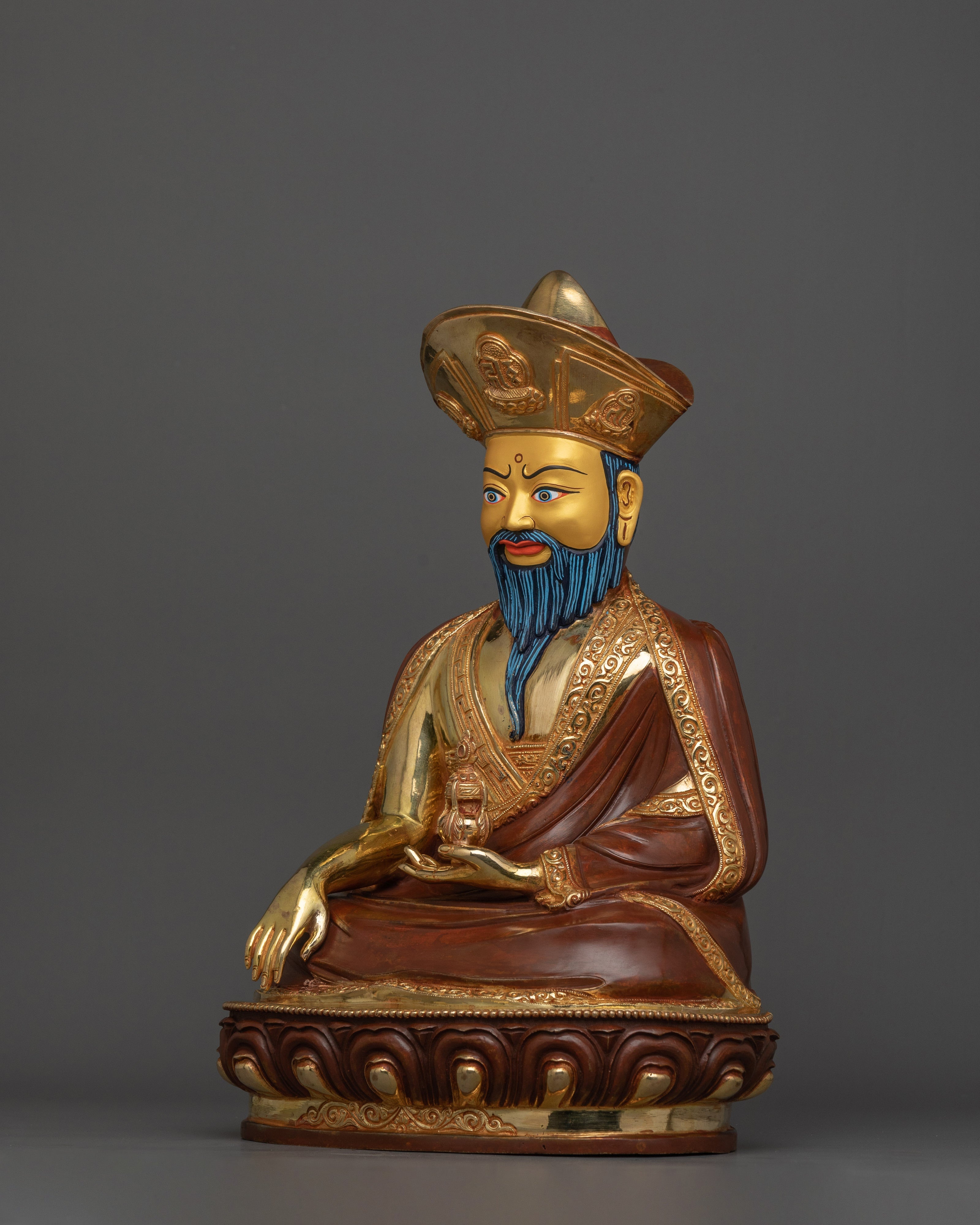 Guru Shapdum Handmade Statue | Zhabdrung Rinpoche Sculpture