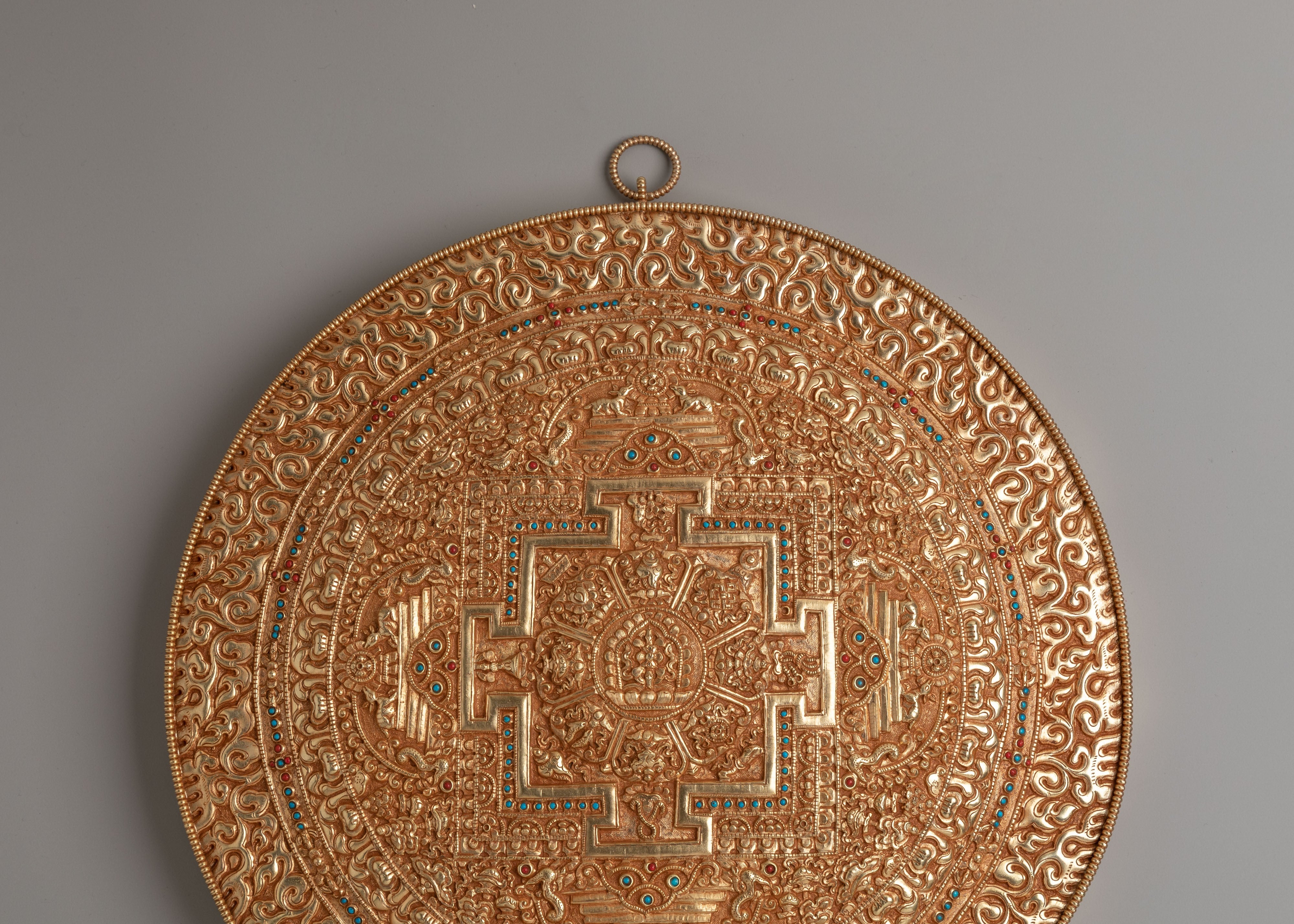 Copper Mandala Wall Hanging for Decor | Handcrafted Mandala Art