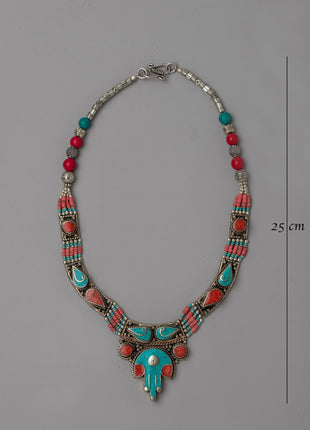 White Metal Necklace | Silver-Plated for Timeless Beauty and Versatile Style