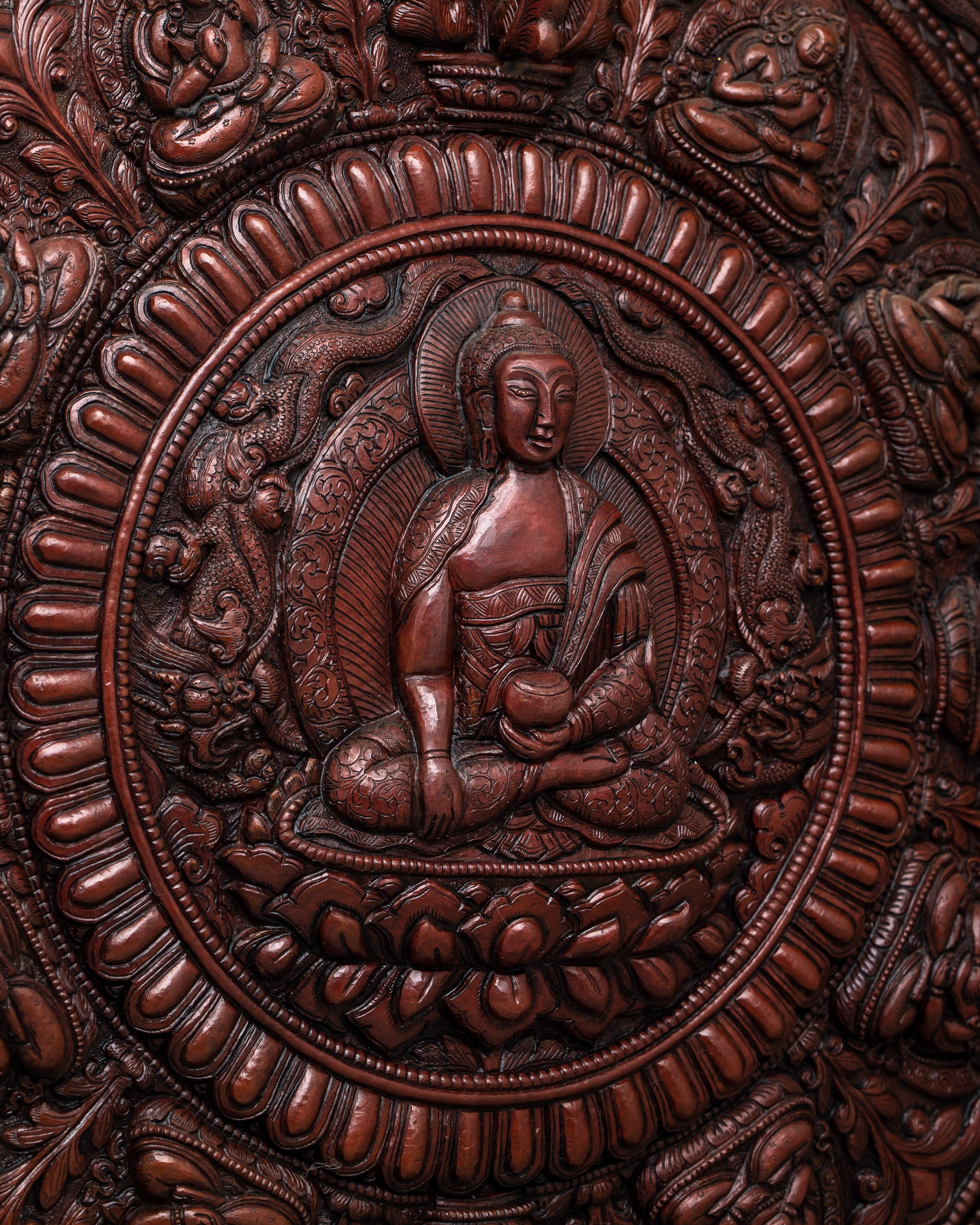 Shakyamuni Buddha Buddhist Handmade Wall Hanger | Intricately Crafted Buddhist Art for Sacred Decor