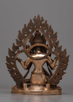 Devi Saraswati Statue | Handcrafted in Copper for Wisdom and Artistic Grace