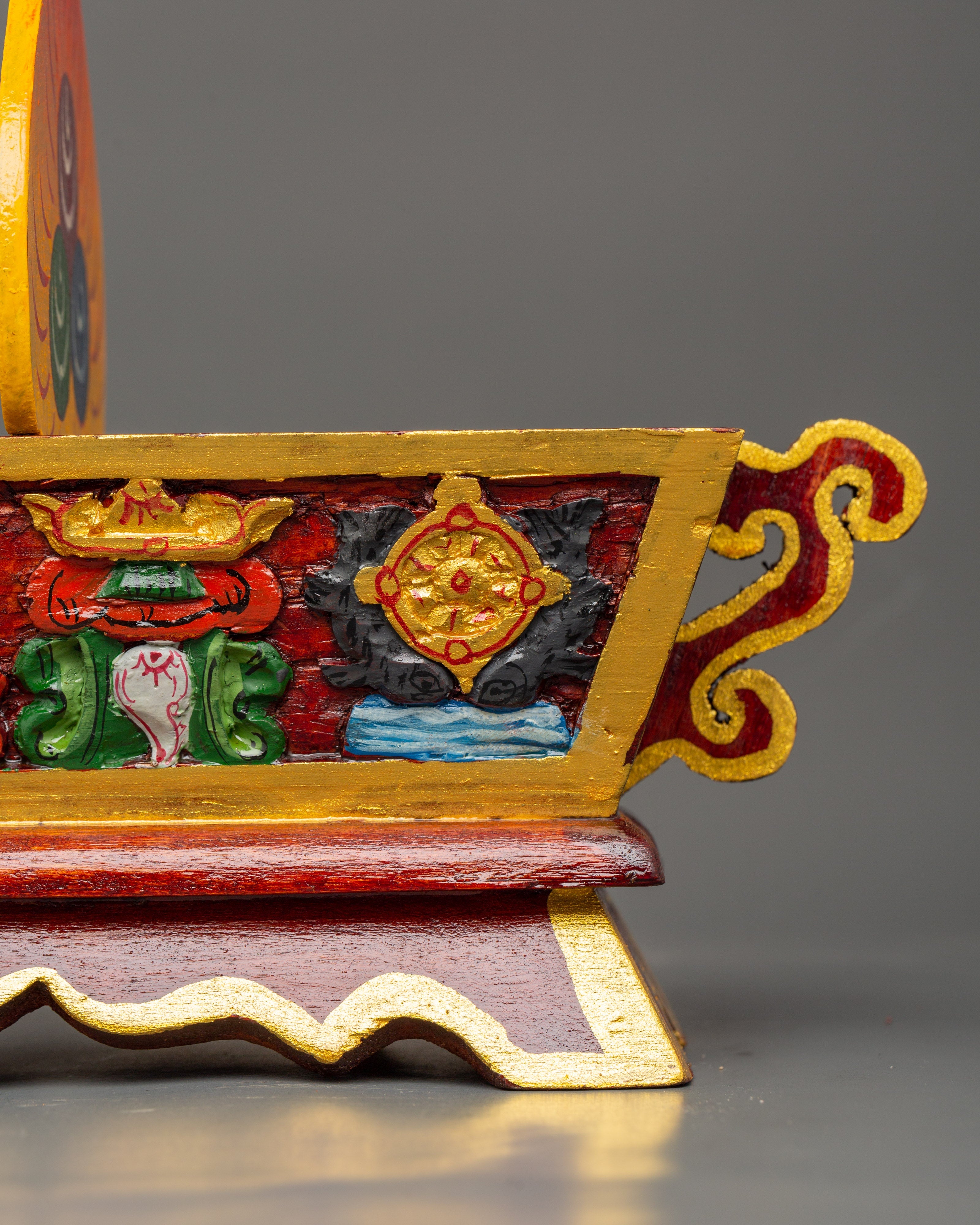 Wooden Box with Traditional Motifs | Spiritual Storage Chest