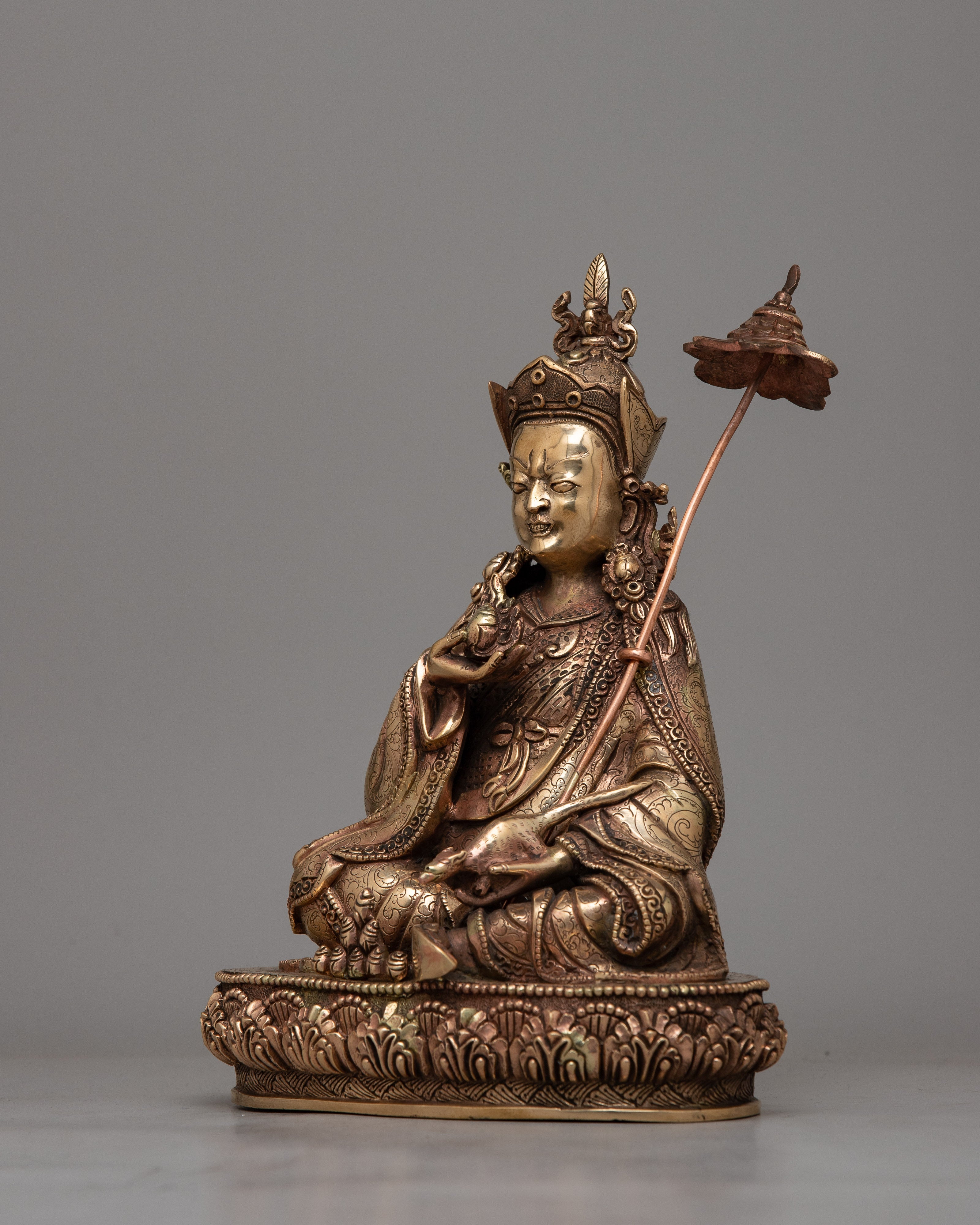 Lama Orgyen Khandro Norlha Statue | Honoring the Enlightened Master in Copper
