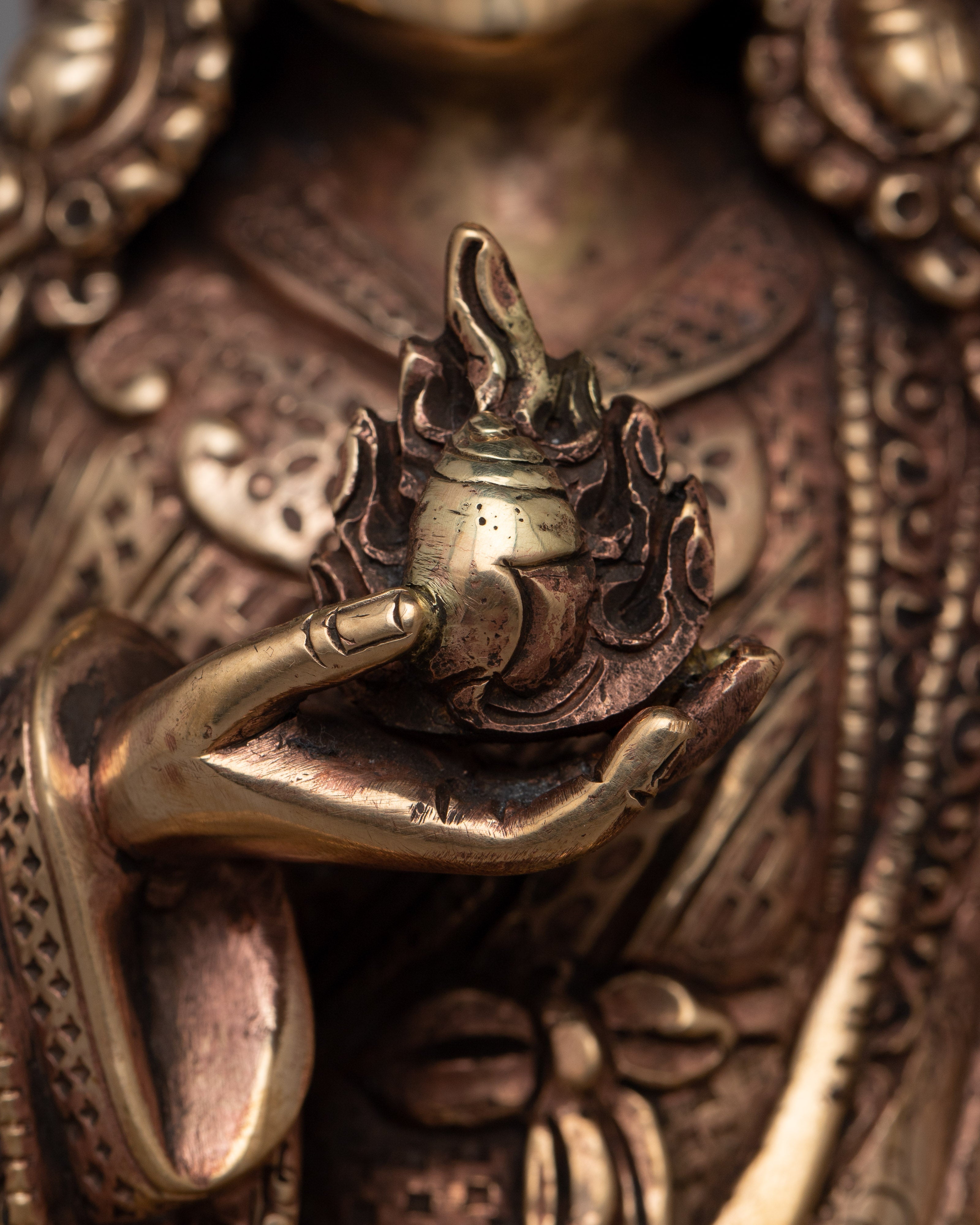 Lama Orgyen Khandro Norlha Statue | Honoring the Enlightened Master in Copper