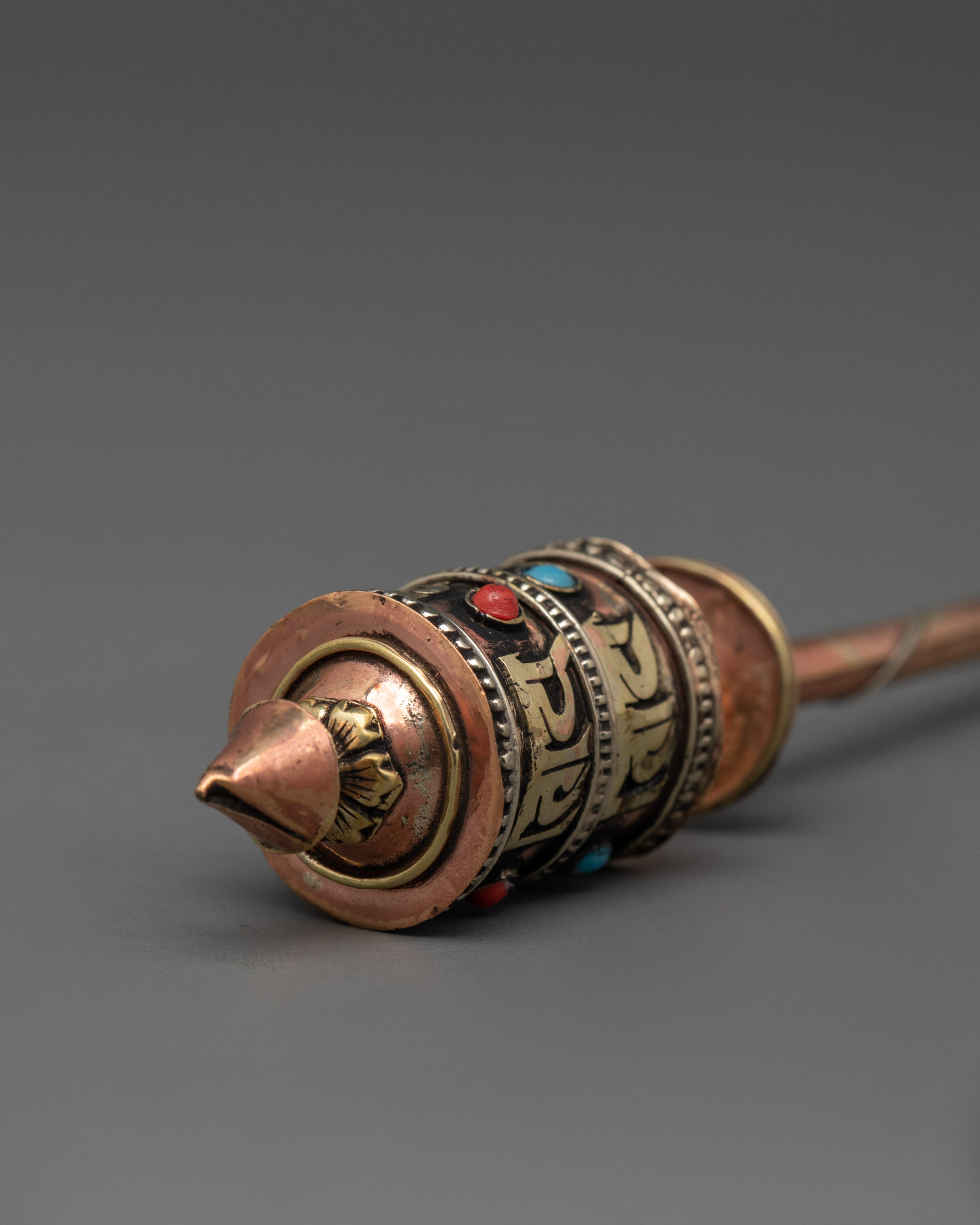 Prayer Wheel Tibetan Buddhist Mantra Spinner | Peace & Purification Ritual Tool