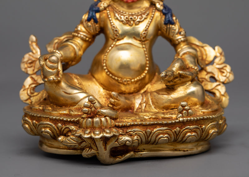 Dzambhala Mantra Practice Statue | Invoke Wealth and Prosperity with Handcrafted Serenity