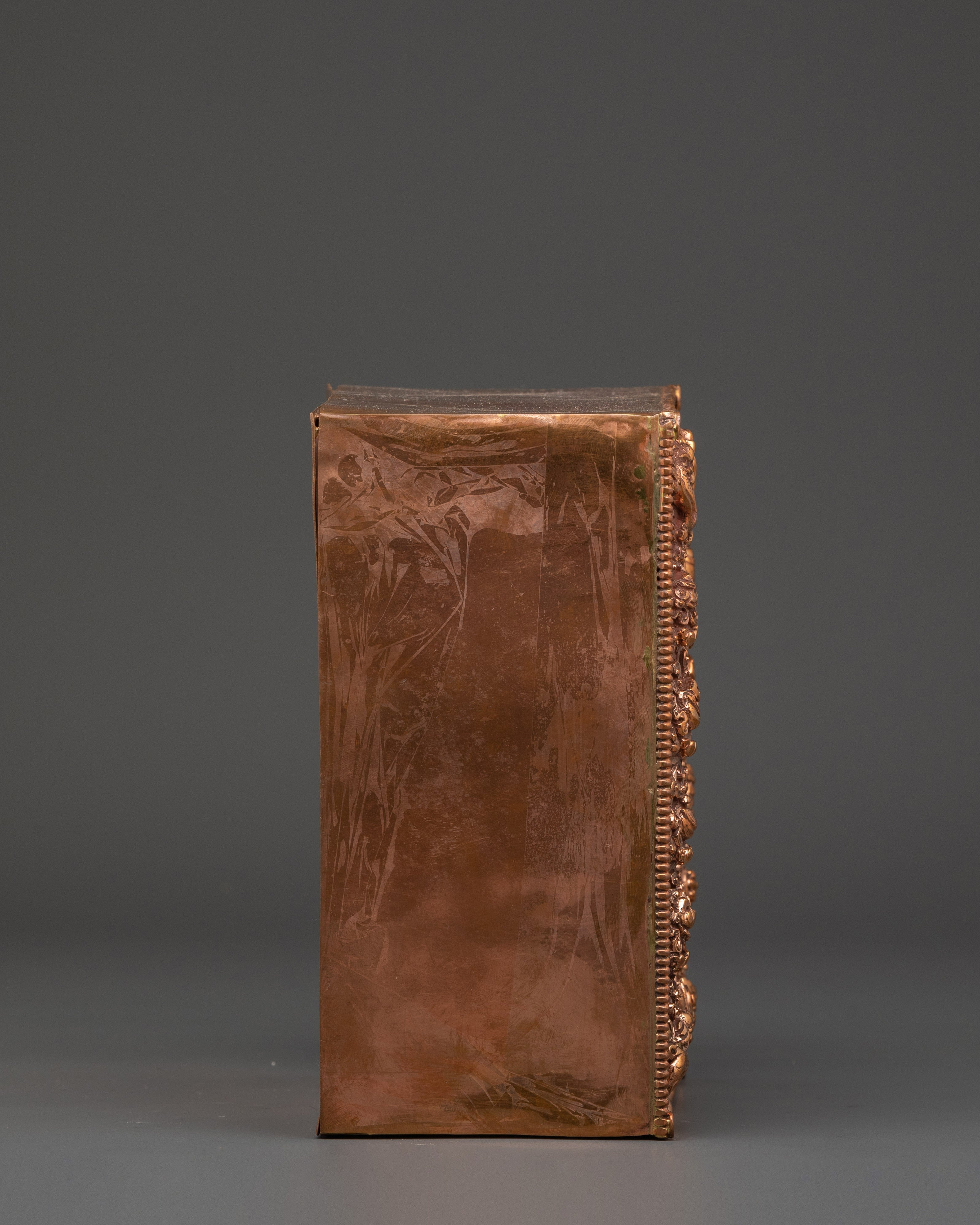 Copper Shakyamuni Buddha Ghau Box | Ritual Box for Sacred Artifacts