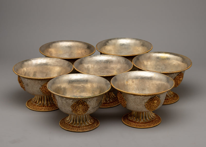 Buddhist Water Offering Bowls | Crafted for Sacred Rituals and Reverence in Buddhist Tradition