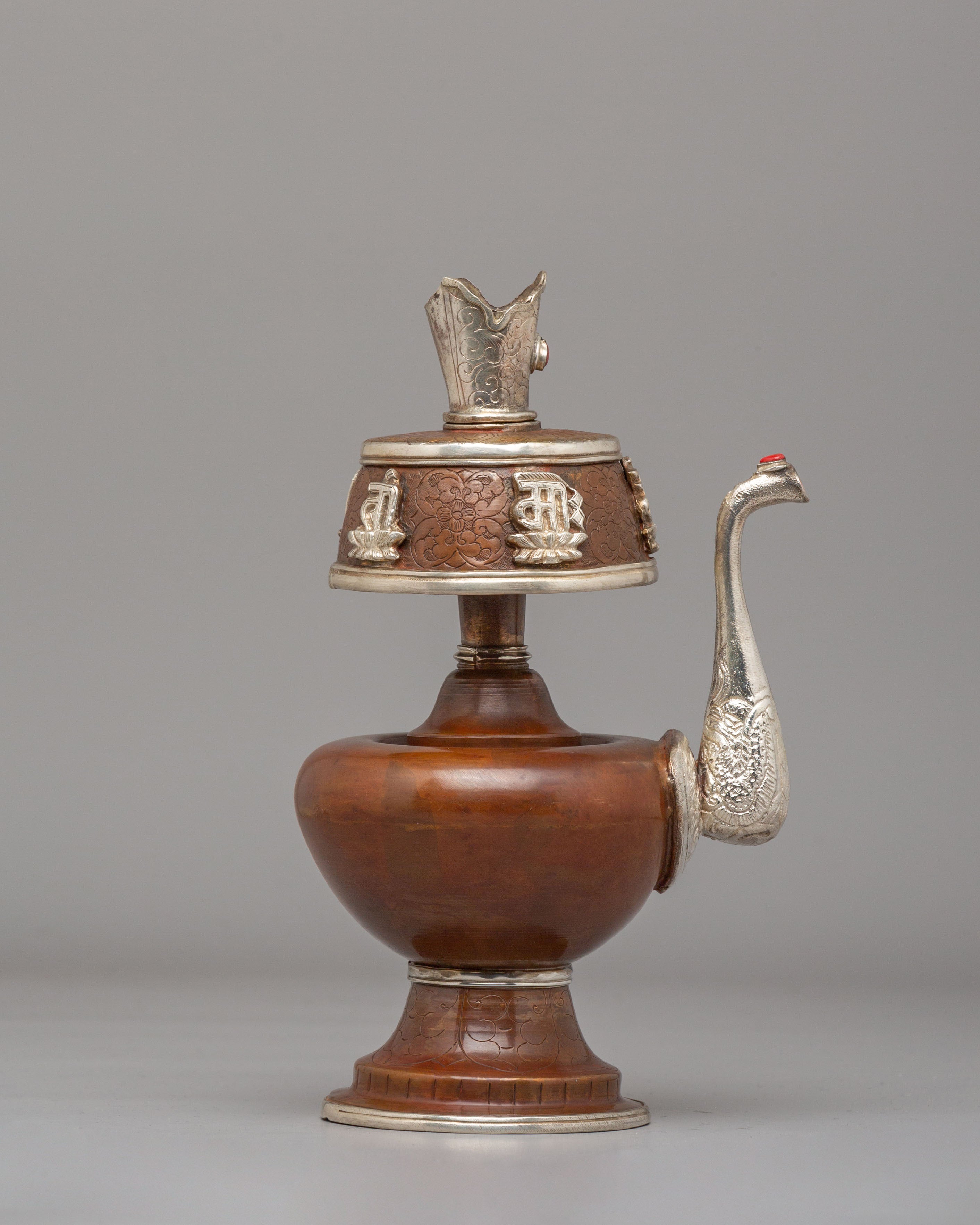 Spiritual Handcrafted Bhumba Offering Vessel | Traditional Ritual Vessel for Puja
