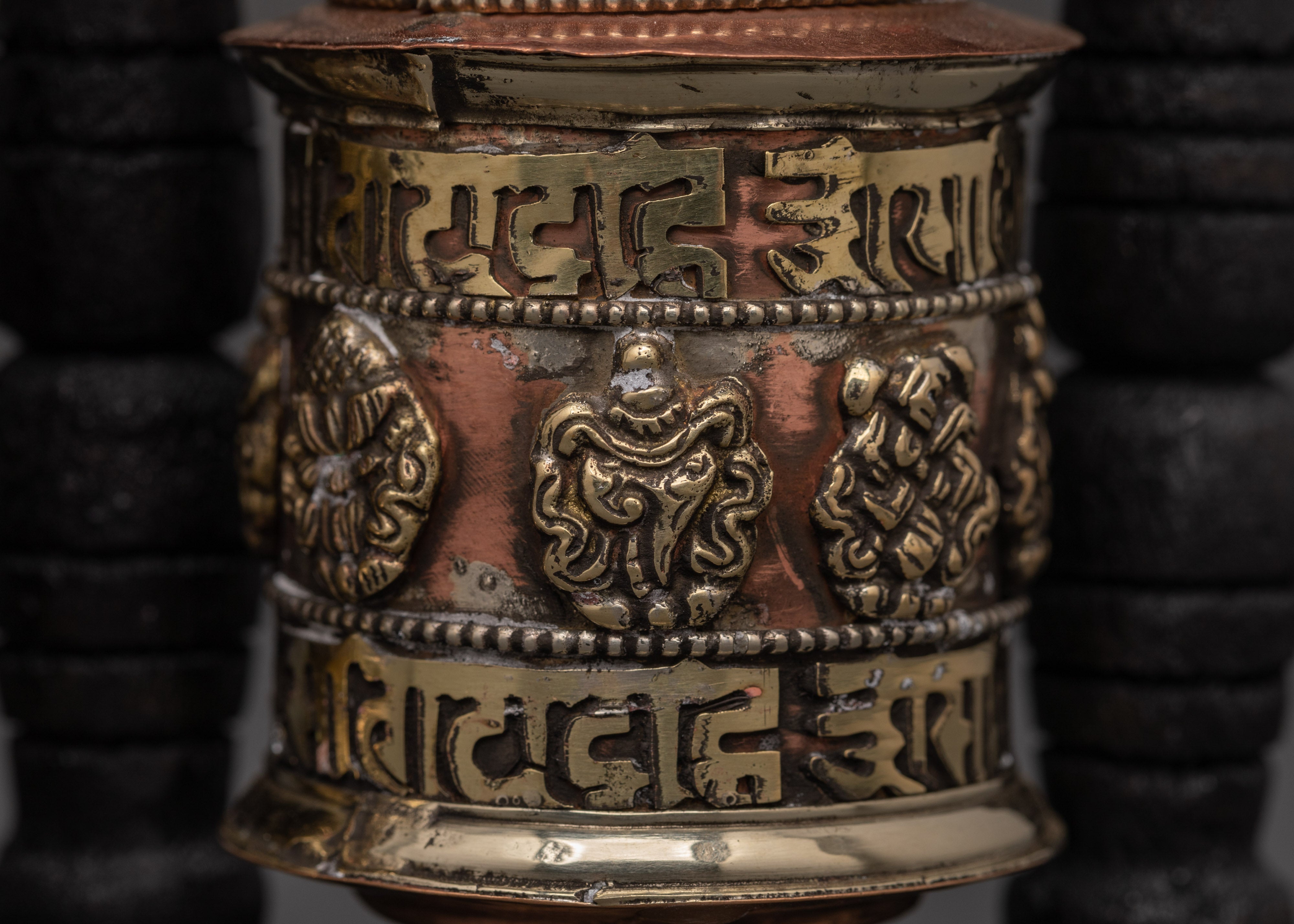 Handcarved Wooden Buddhist Prayer Wheel | For Mindful Meditation