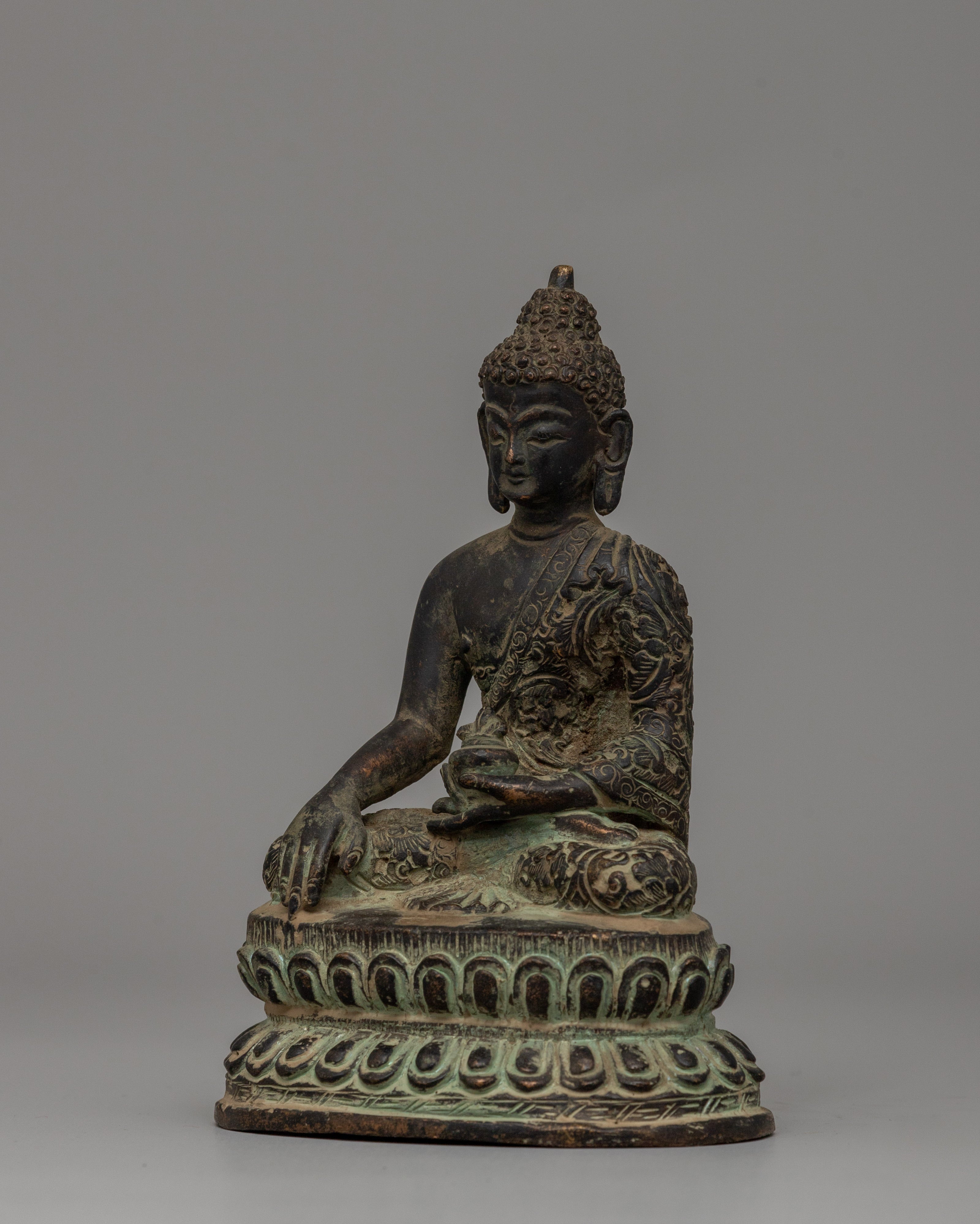 Shakyamuni Buddha Enlightened Master Copper Statue