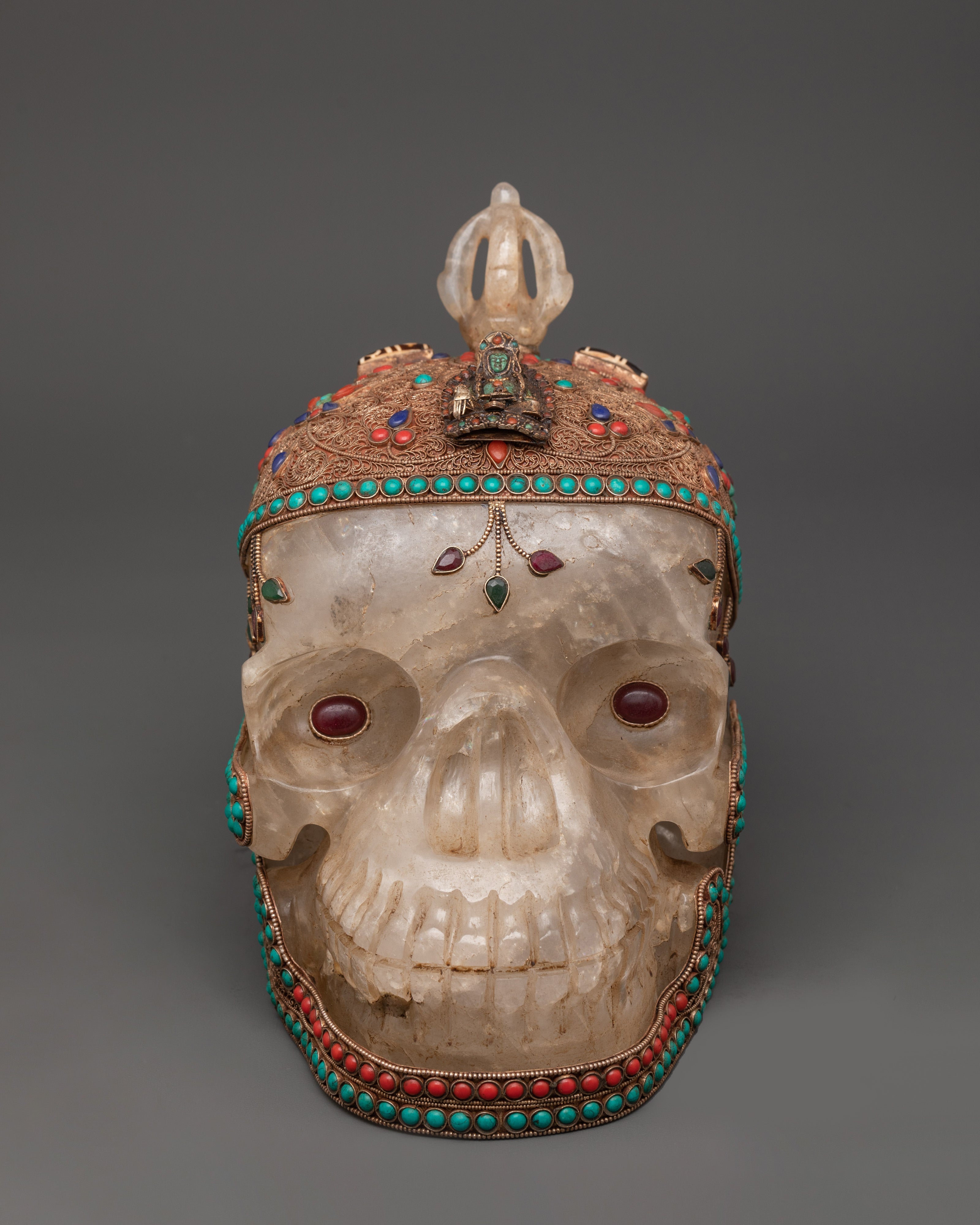 Skull Head Crystal Decor | Unique Gothic Sculpture