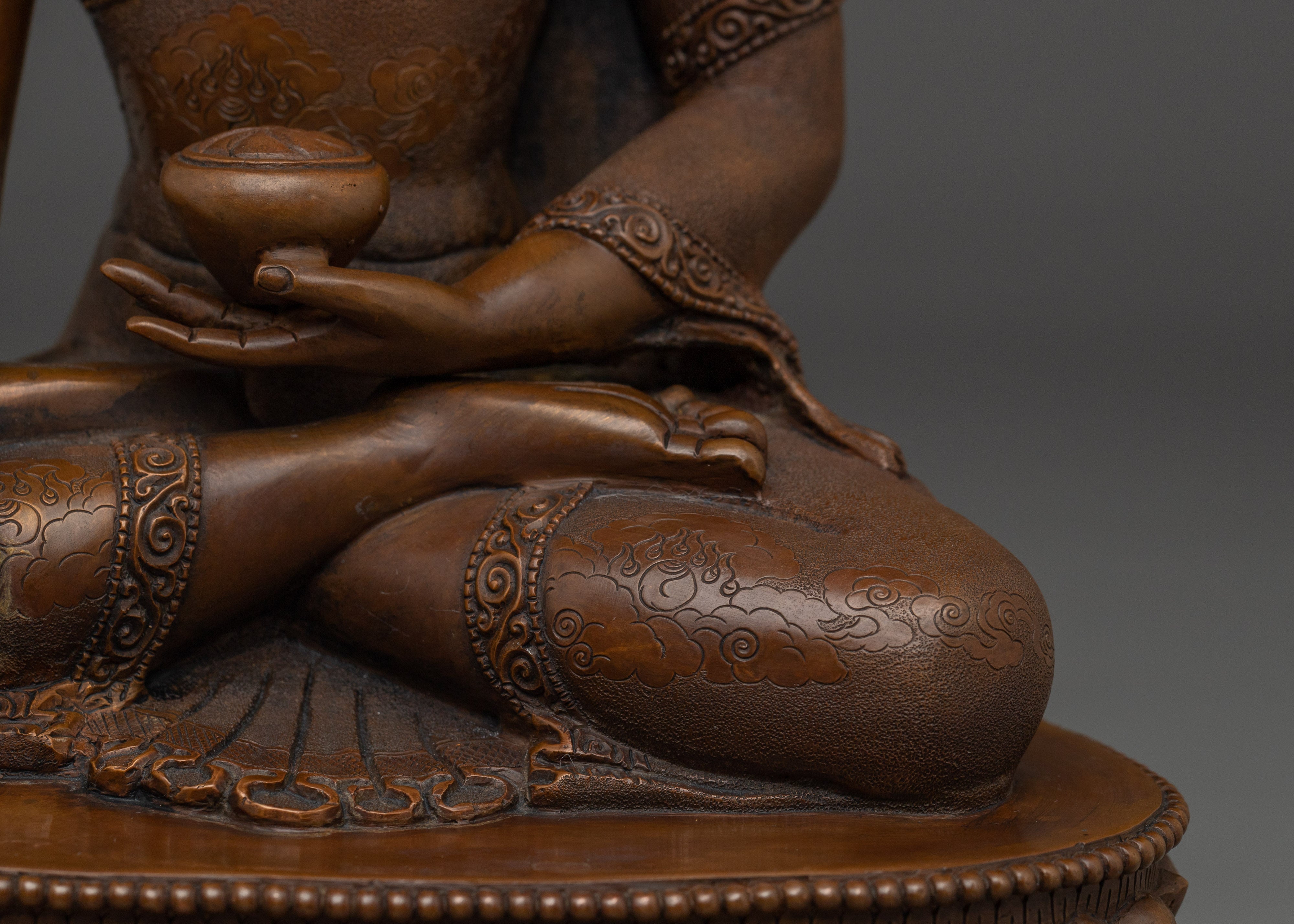 Handcrafted Shakyamuni Buddha Statue for Meditation | Oxidized Copper Sculpture