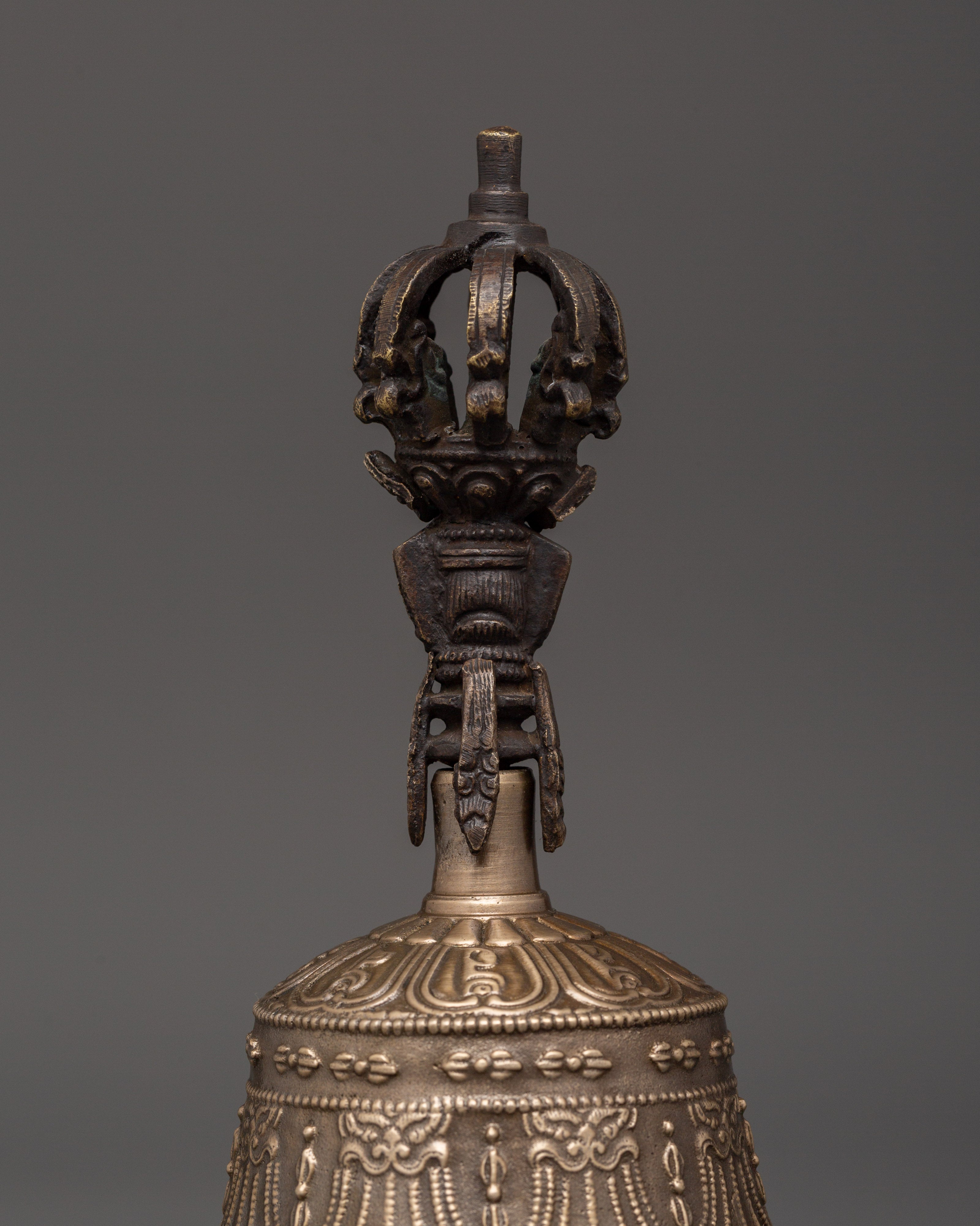 Sacred Vajra and Bell Pair | Tibetan Brass Bell & Vajra for Rituals