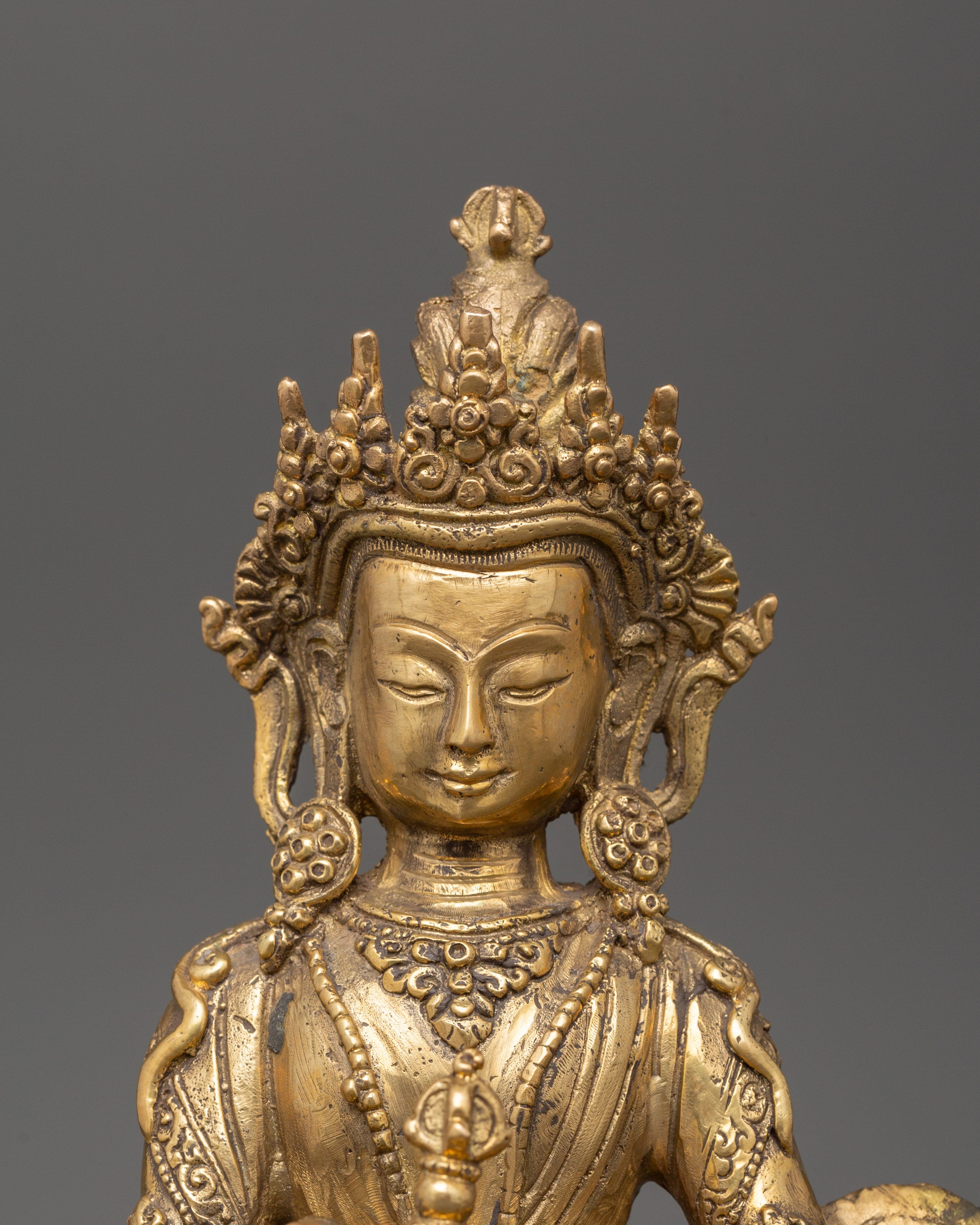 Brass Vajrasattva Sculpture | Handcrafted Buddhist Figurine