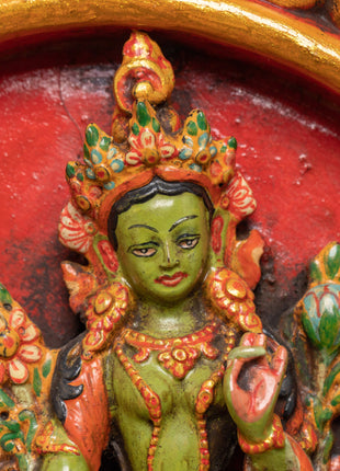 Green Tara Wall Hanging | Compassion and Protection Art