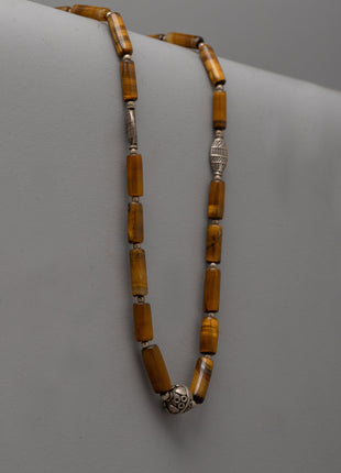 Handmade Necklace with White Metal Accents | Spiritual  Jewelry for Daily Wear
