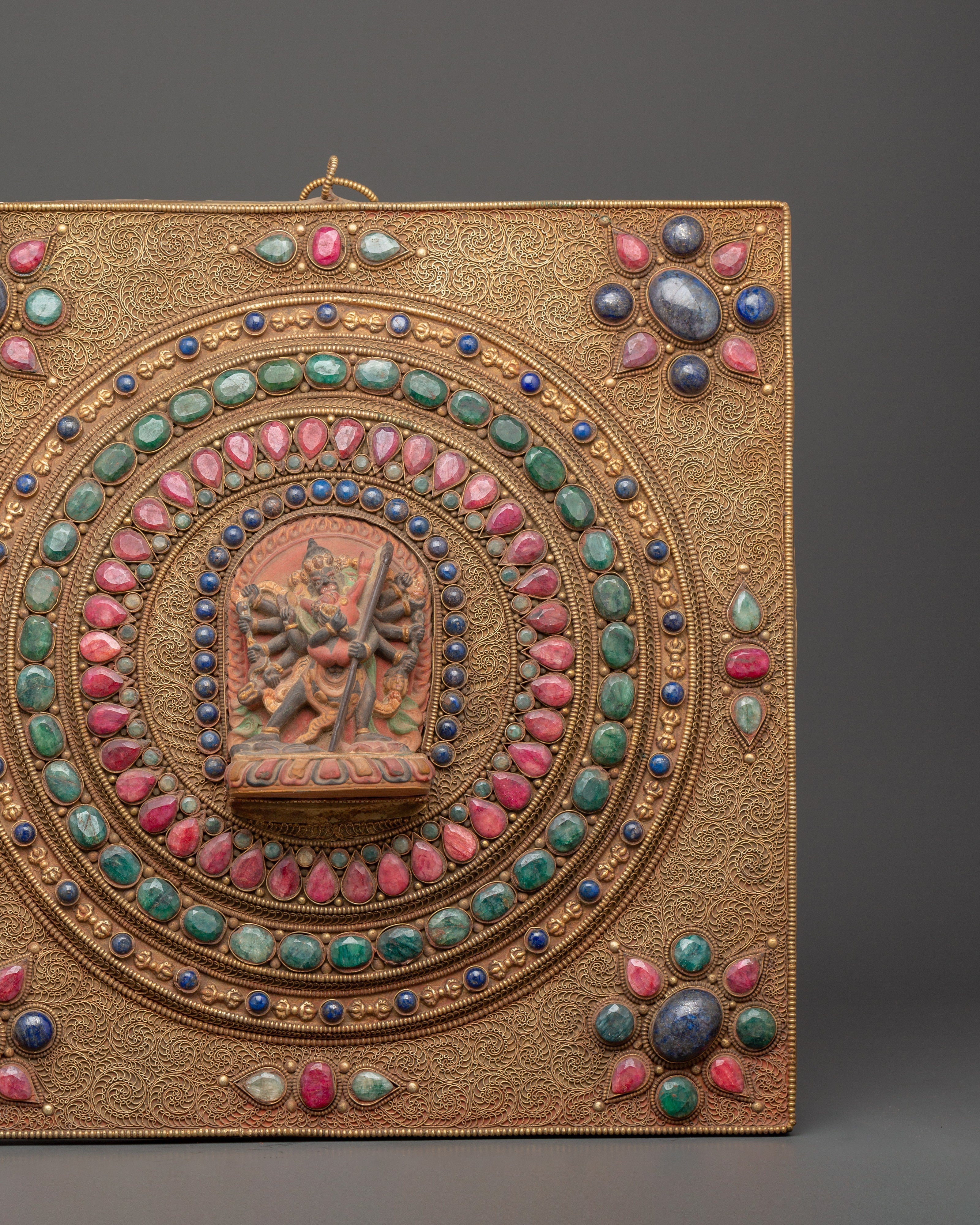 Handcrafted Chakrasamvara Mandala | Copper with Gold & Silver Plating