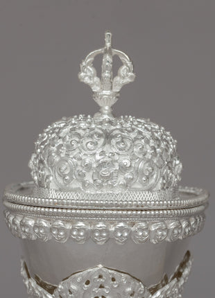 Exquisite Silver Kapala for Tibetan Rituals and Offerings | Tibetan Buddhist Ritual Cup