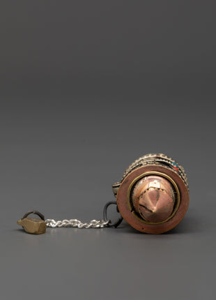 Tibetan Buddhist Handheld Prayer Wheel for Meditation and Blessings