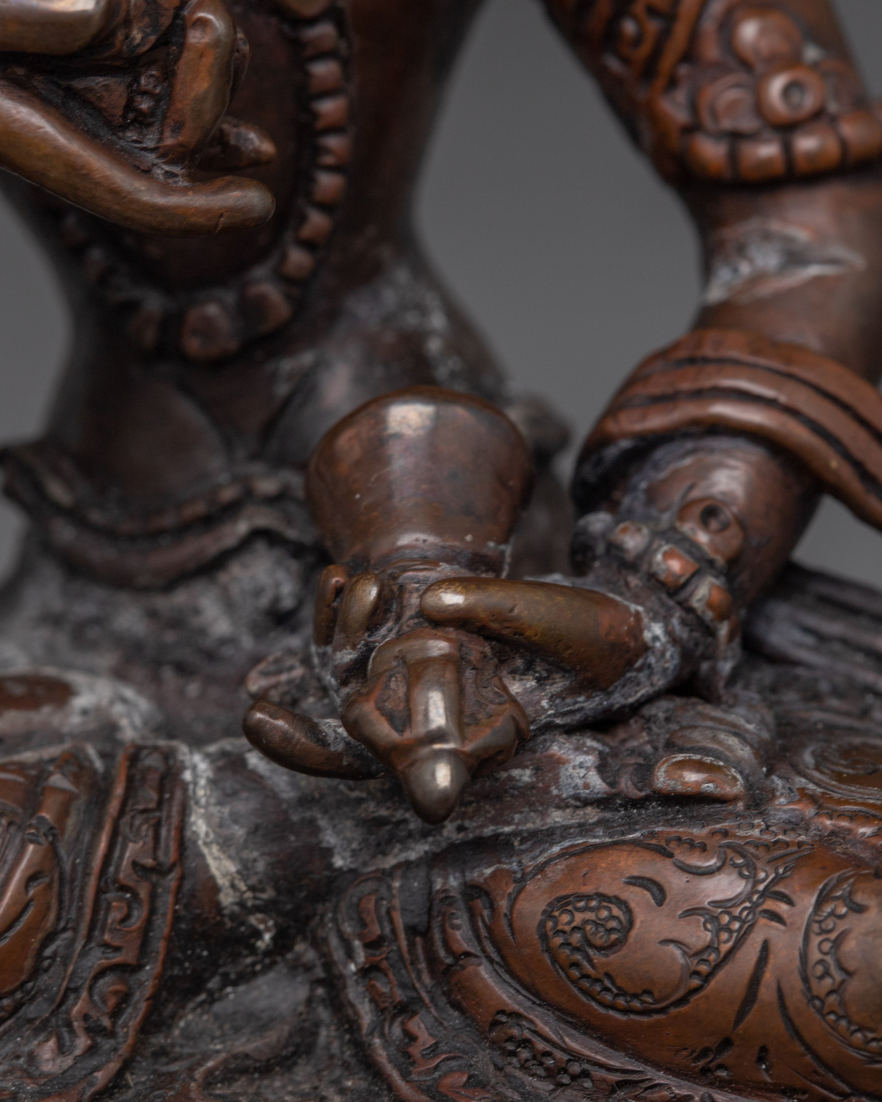 Handmade Copper Statue of Vajrasattva | Dorje Sempa - Symbol of Purification