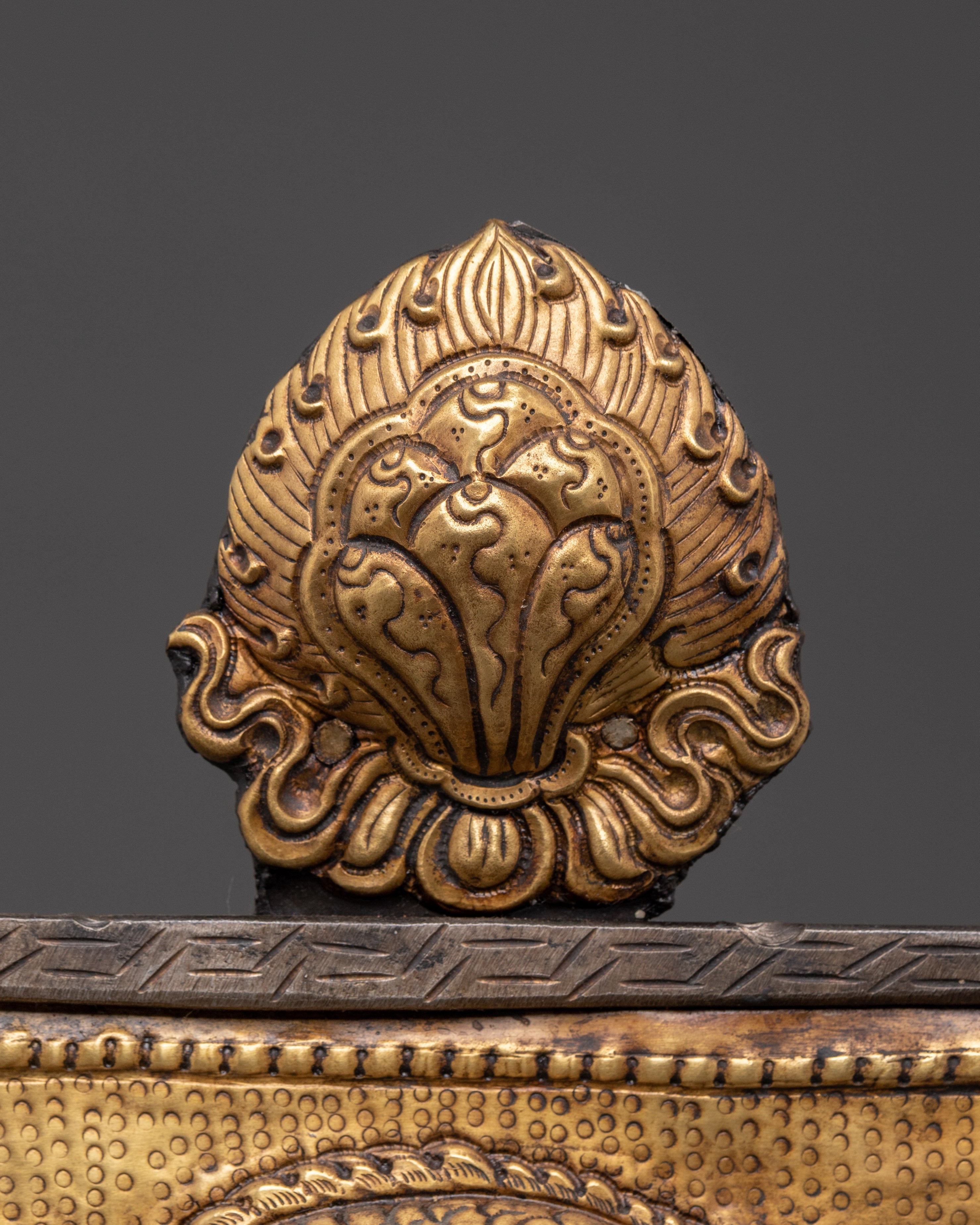 Buddhist Brass Wall Hanging | Spiritual Ritual Shrine Decor