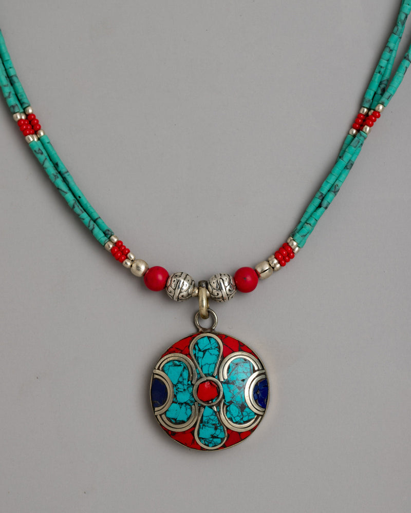 Tibetan Coral Necklace | Adorn Yourself with the Richness of Himalayan Tradition