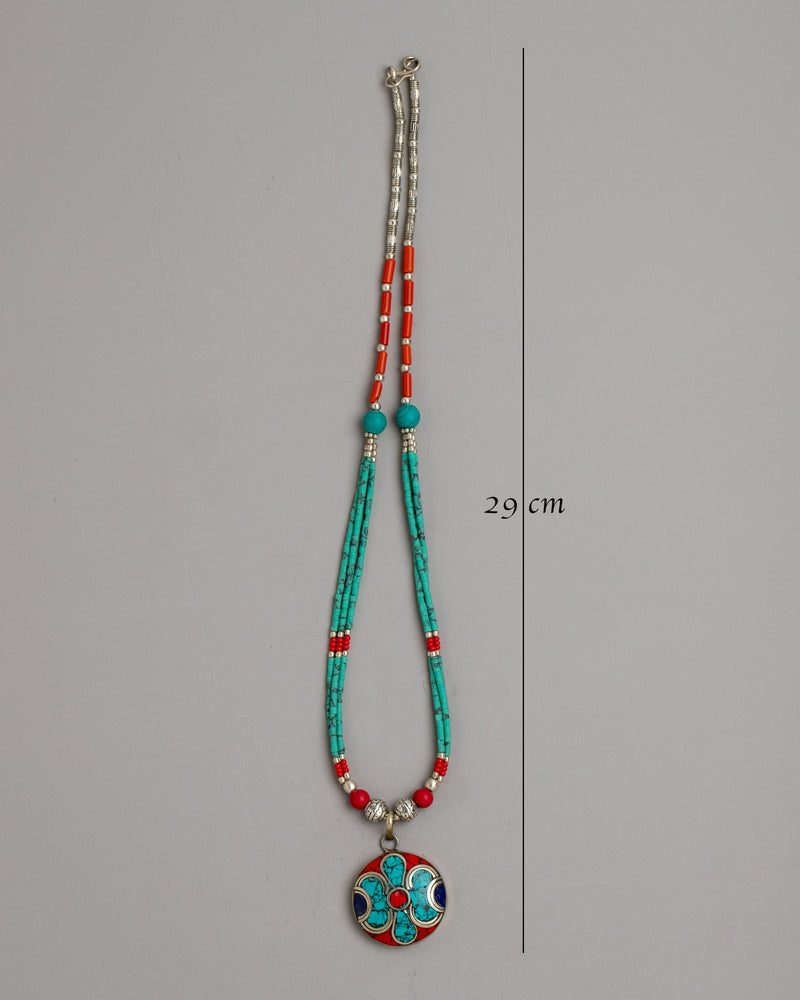 Tibetan Coral Necklace | Adorn Yourself with the Richness of Himalayan Tradition