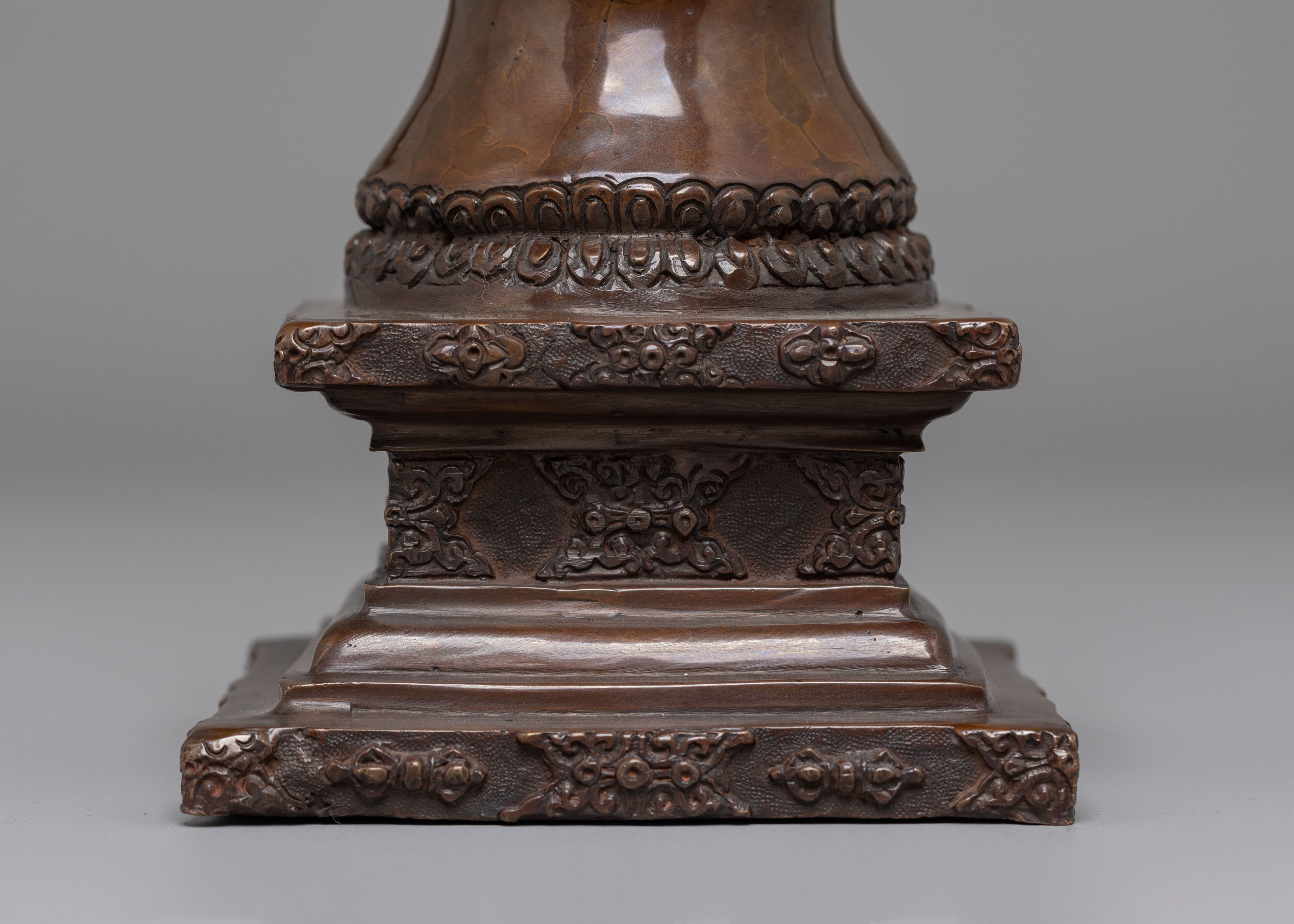 Handmade Decorative Copper Stupa | Oxidized Copper Stupa for Home Decor