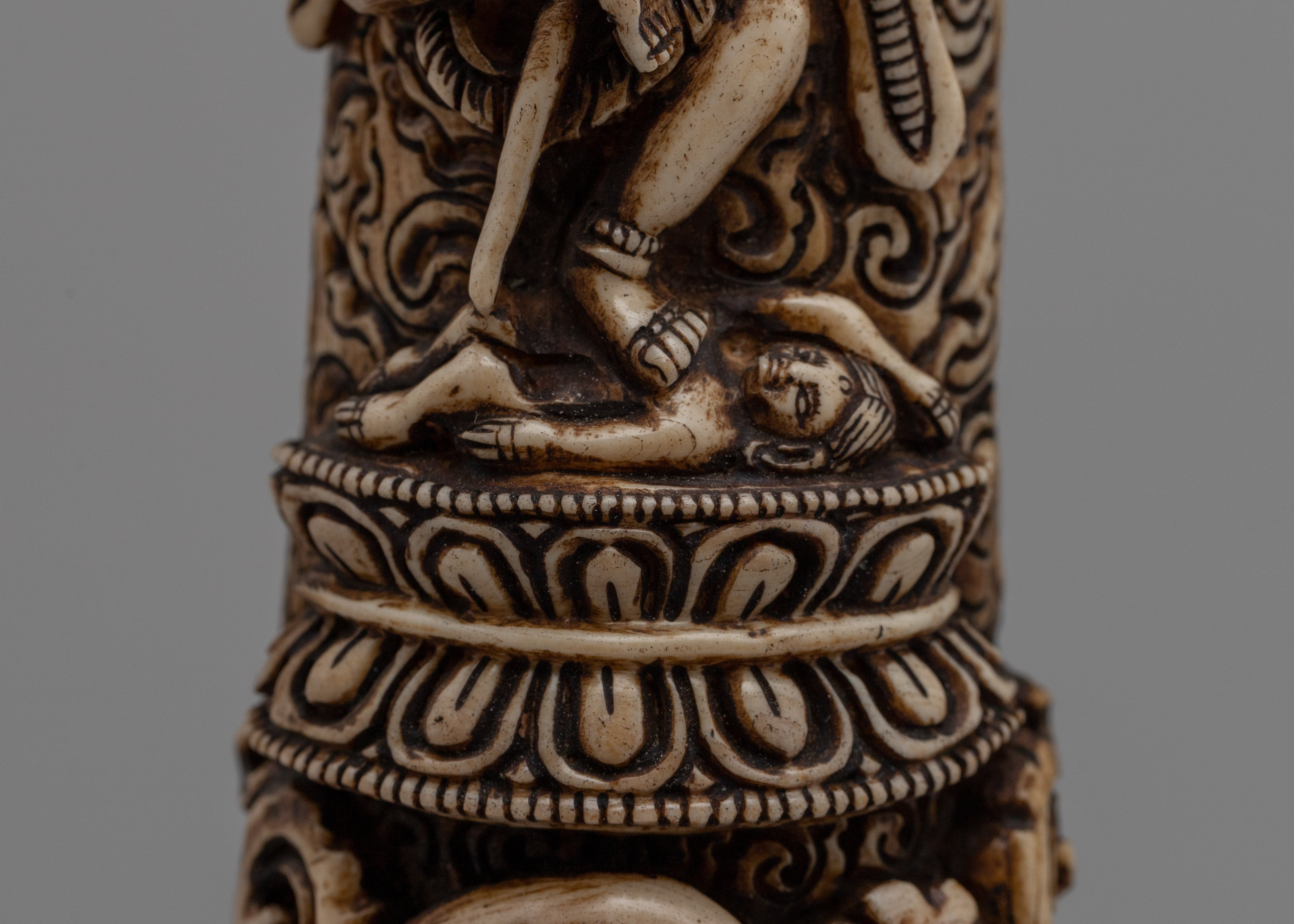 Hand-Carved Buffalo Bone Vajravarahi Décor | Spiritual Home and Altar Art
