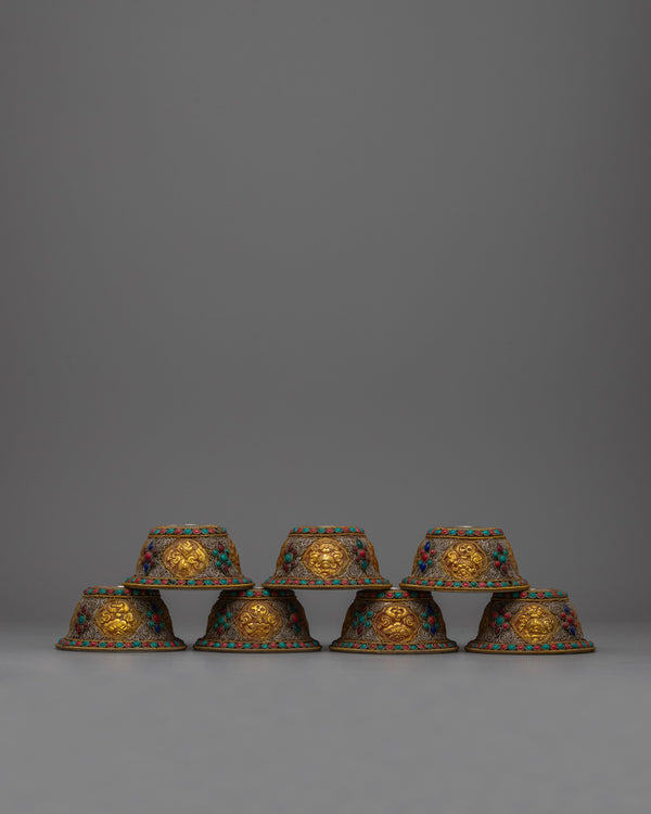 Buddhist Water Offering Bowl Set