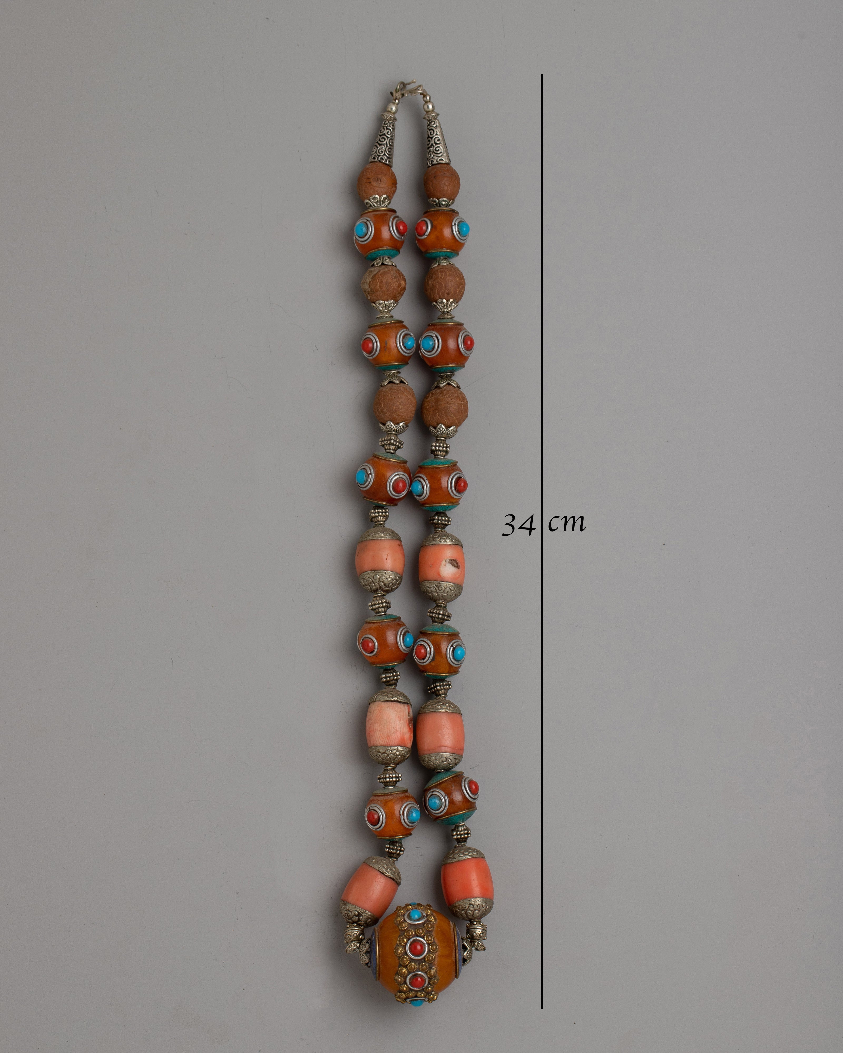 Tibetan Amber Necklace | Embrace Tradition with Unique Elegance