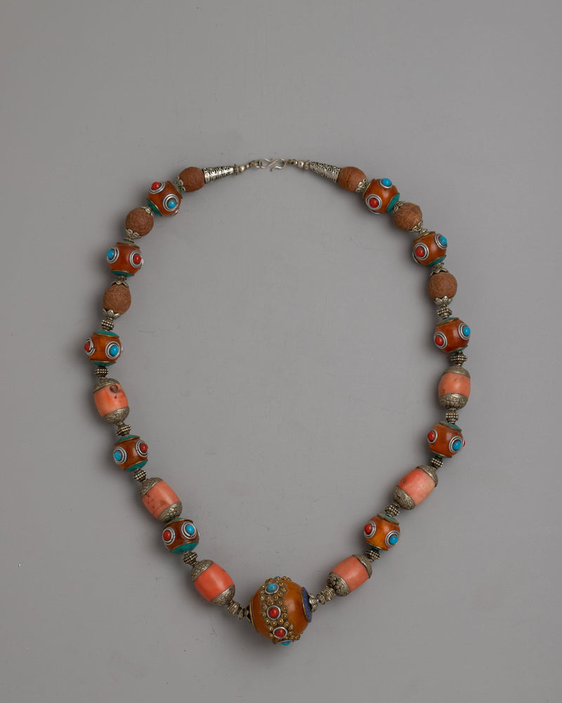 Tibetan Amber Necklace | Embrace Tradition with Unique Elegance