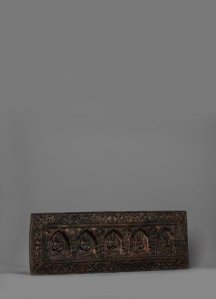 Traditional Buddhist Five Buddha Book Cover | Handcrafted Protector for Sacred Texts
