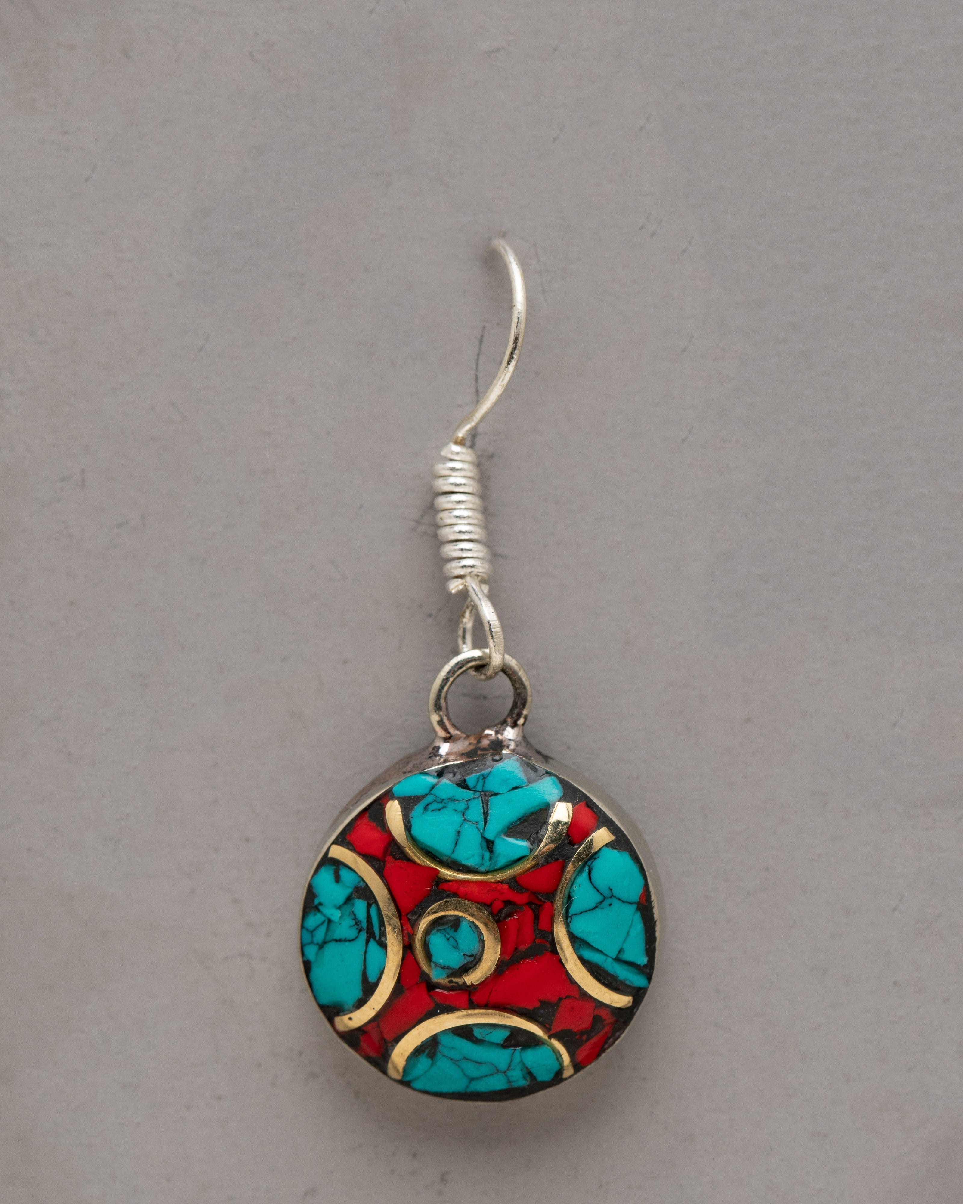 Turquoise and Coral Earrings Set | Elevate Your Style for Effortless Bohemian Charm
