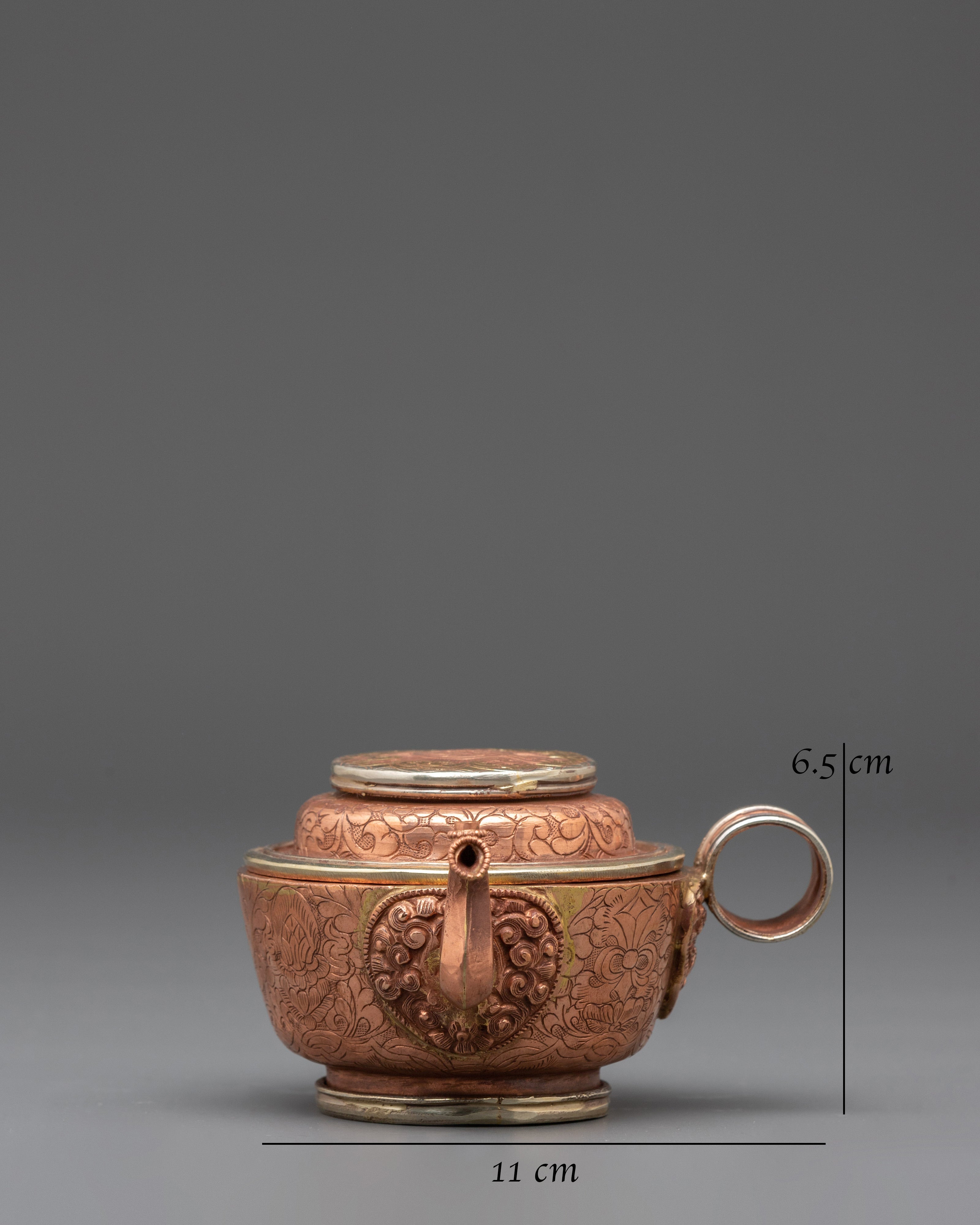 Handcrafted Copper Offering Bowls Set for Rituals and Meditation