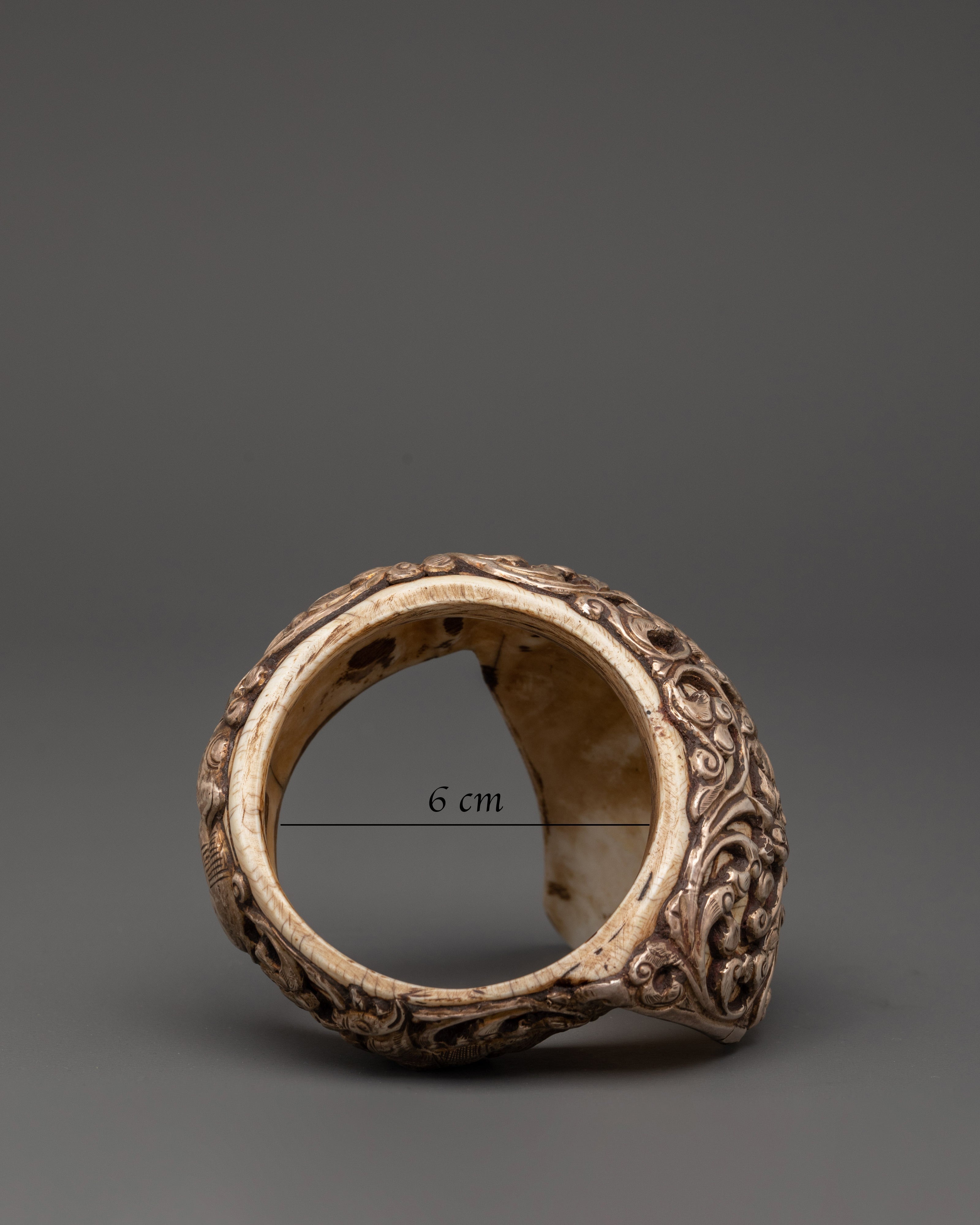 Conch Shell and Pure Silver Bangle | Hand-Carved Ritual Jewelry