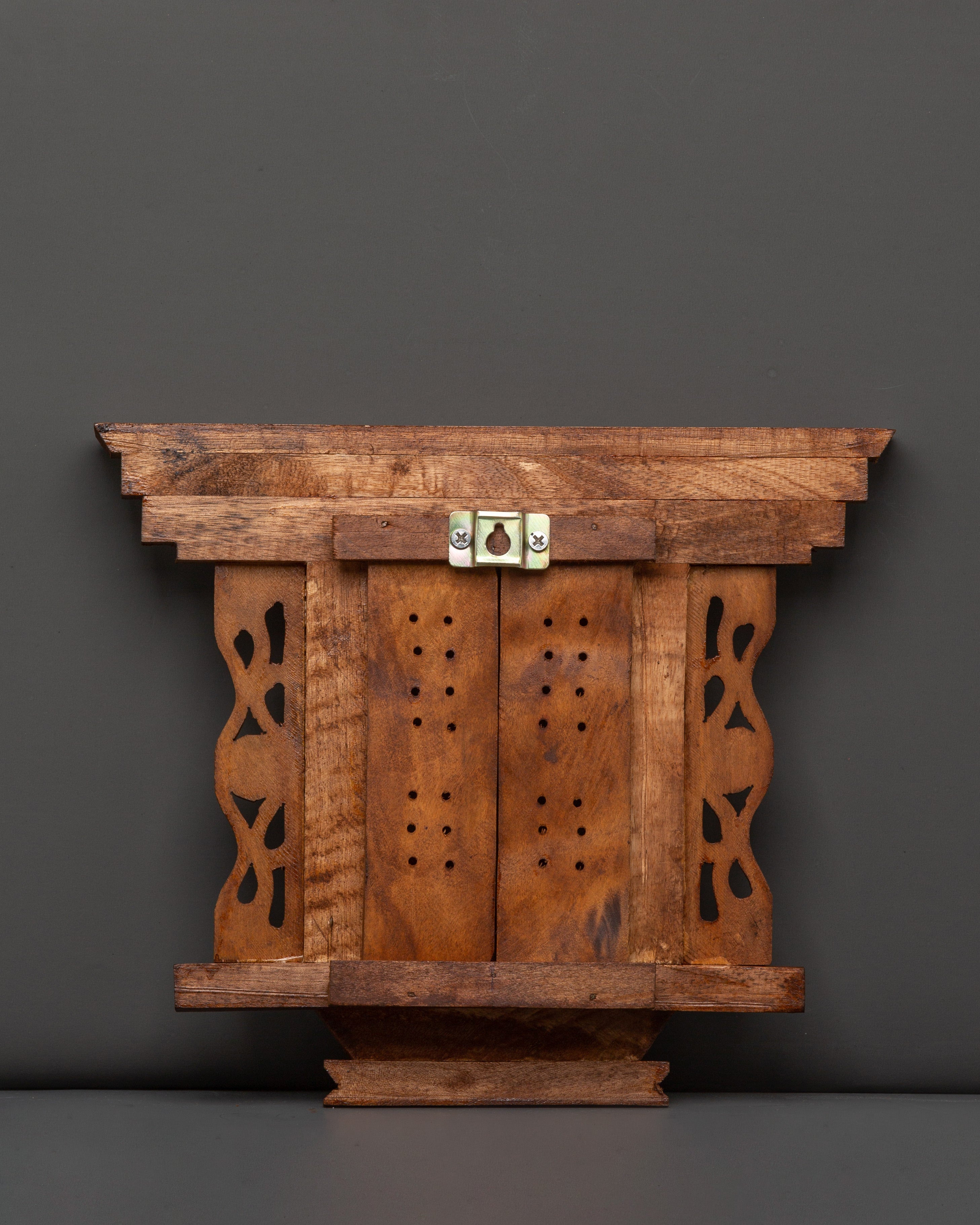 Tibetan Handcarved Wall Hanging Decor | Wooden Art for Meditation Spaces