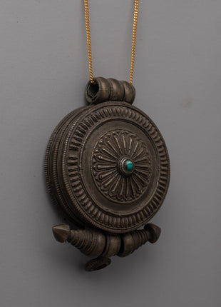 Exquisite Tibetan Ghau Prayer Box  | Traditional Buddhist Amulet for Prayers and Blessings