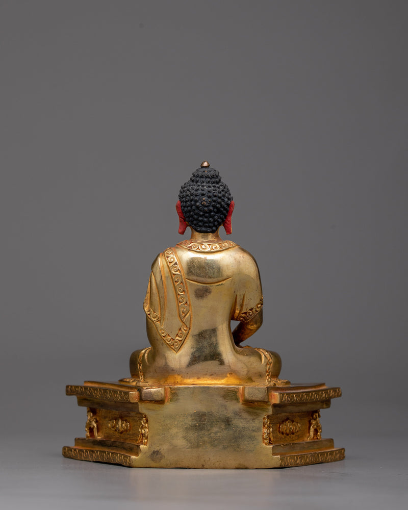 Buddha Amitabha Prayer Statue | Crafted in Copper, Invoking Peace and Enlightenment